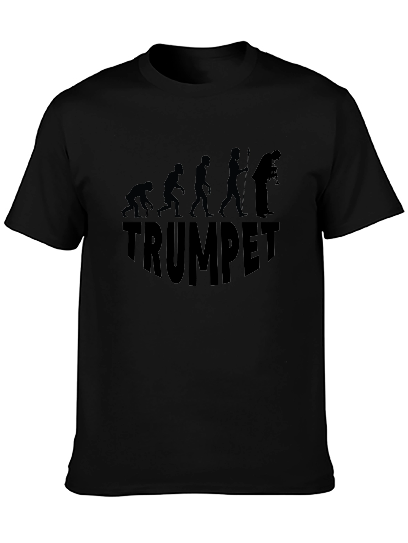 Trumpet Evolution Graphic T-Shirt - Black