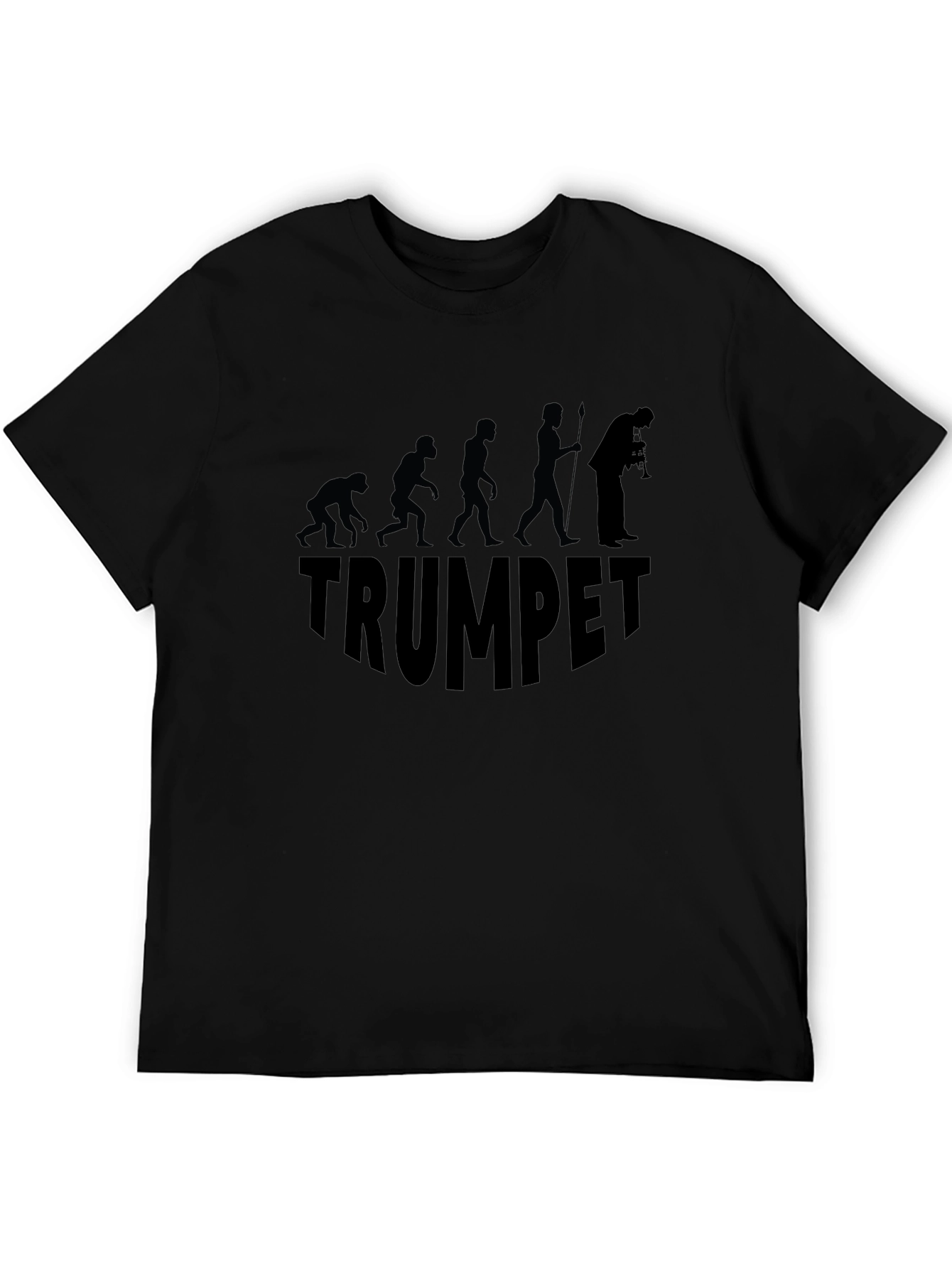 Trumpet Evolution Graphic T-Shirt - Black