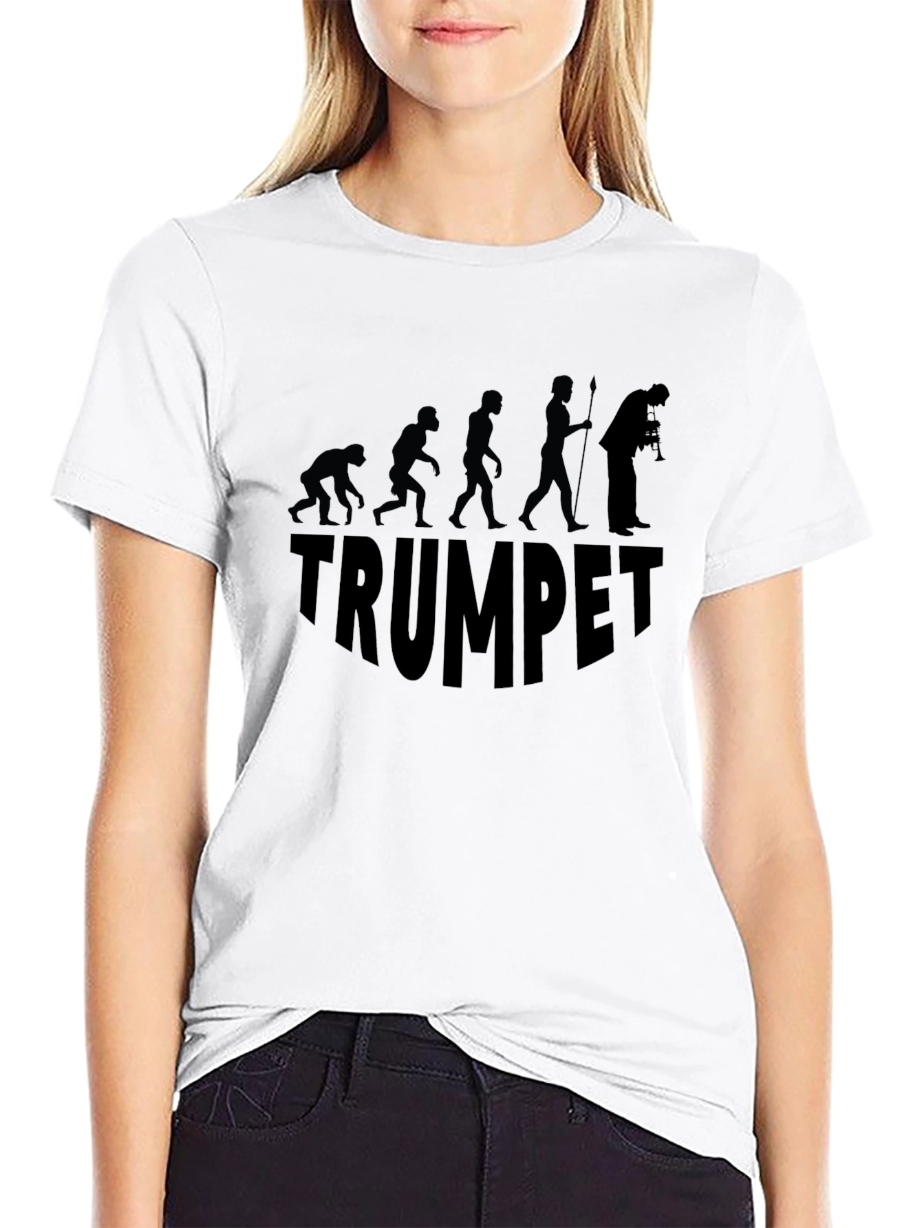 Trumpet Evolution Graphic T-Shirt - Black