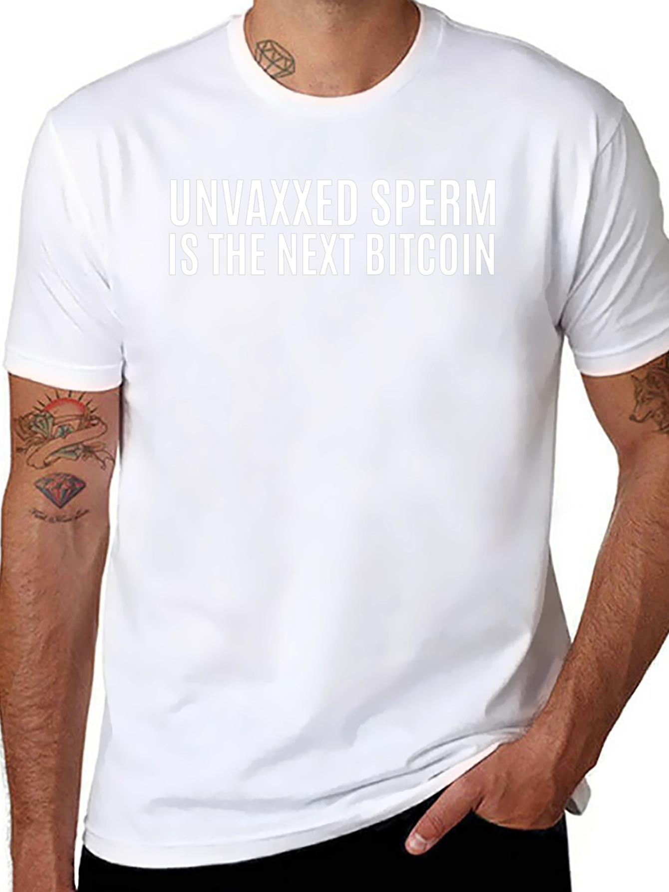 Unvaxxed Sperm Bitcoin Graphic T-Shirt