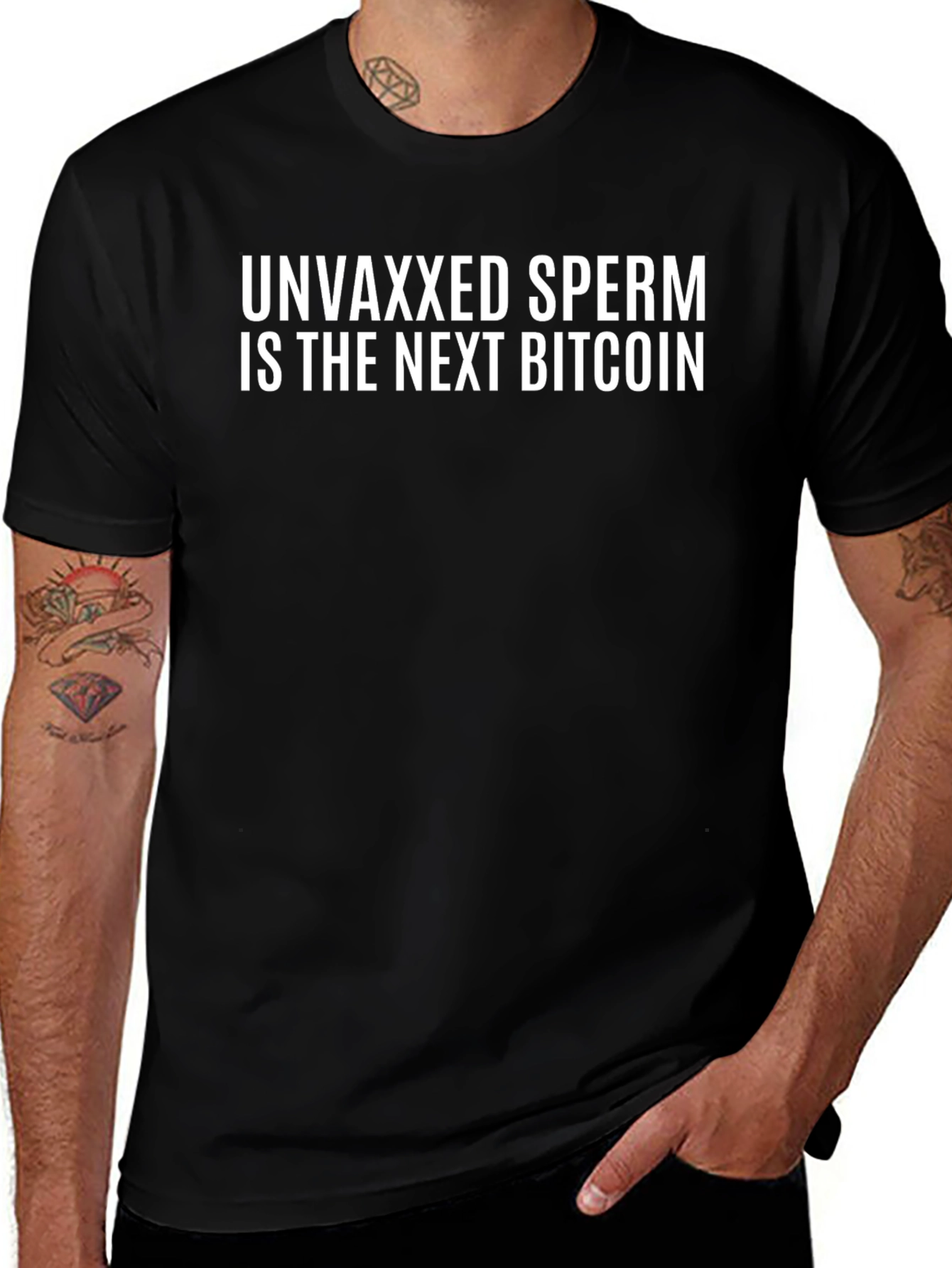 Unvaxxed Sperm Bitcoin Graphic T-Shirt