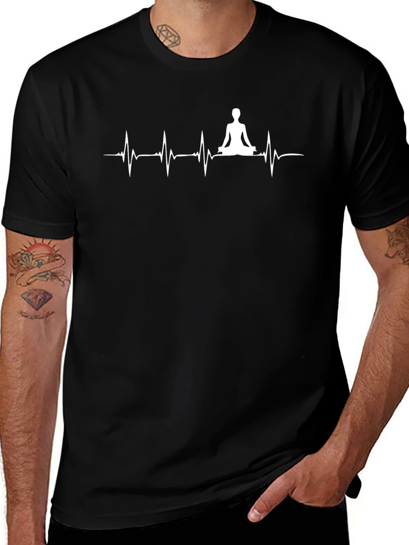 Yoga Heartbeat Graphic Tee - Relaxed Fit