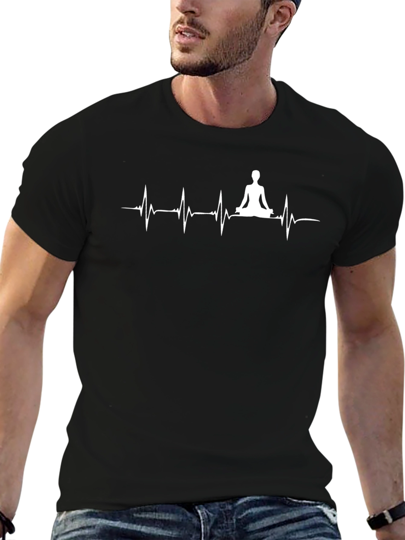Yoga Heartbeat Graphic Tee - Relaxed Fit