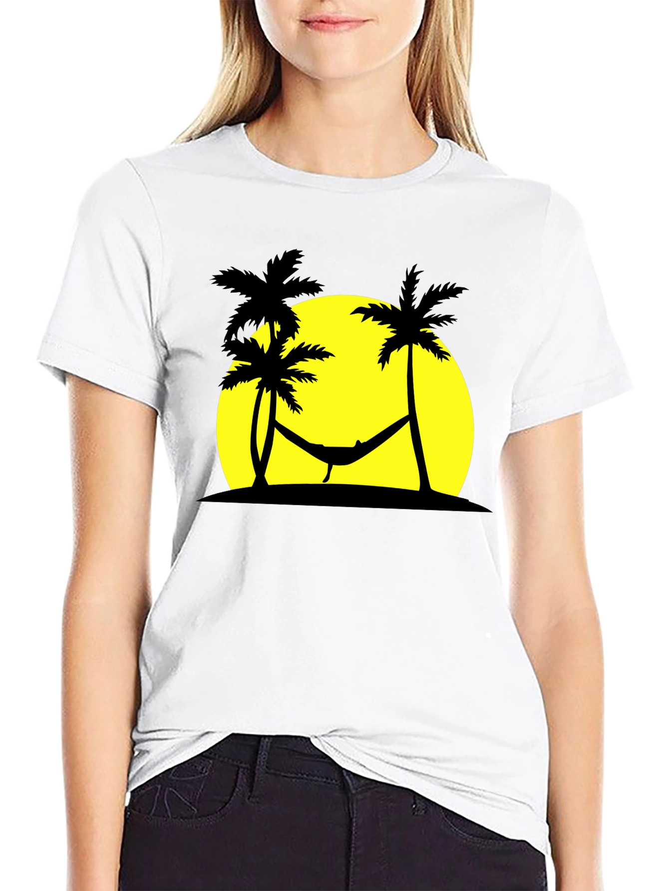 Tropical Hammock Black T-Shirt