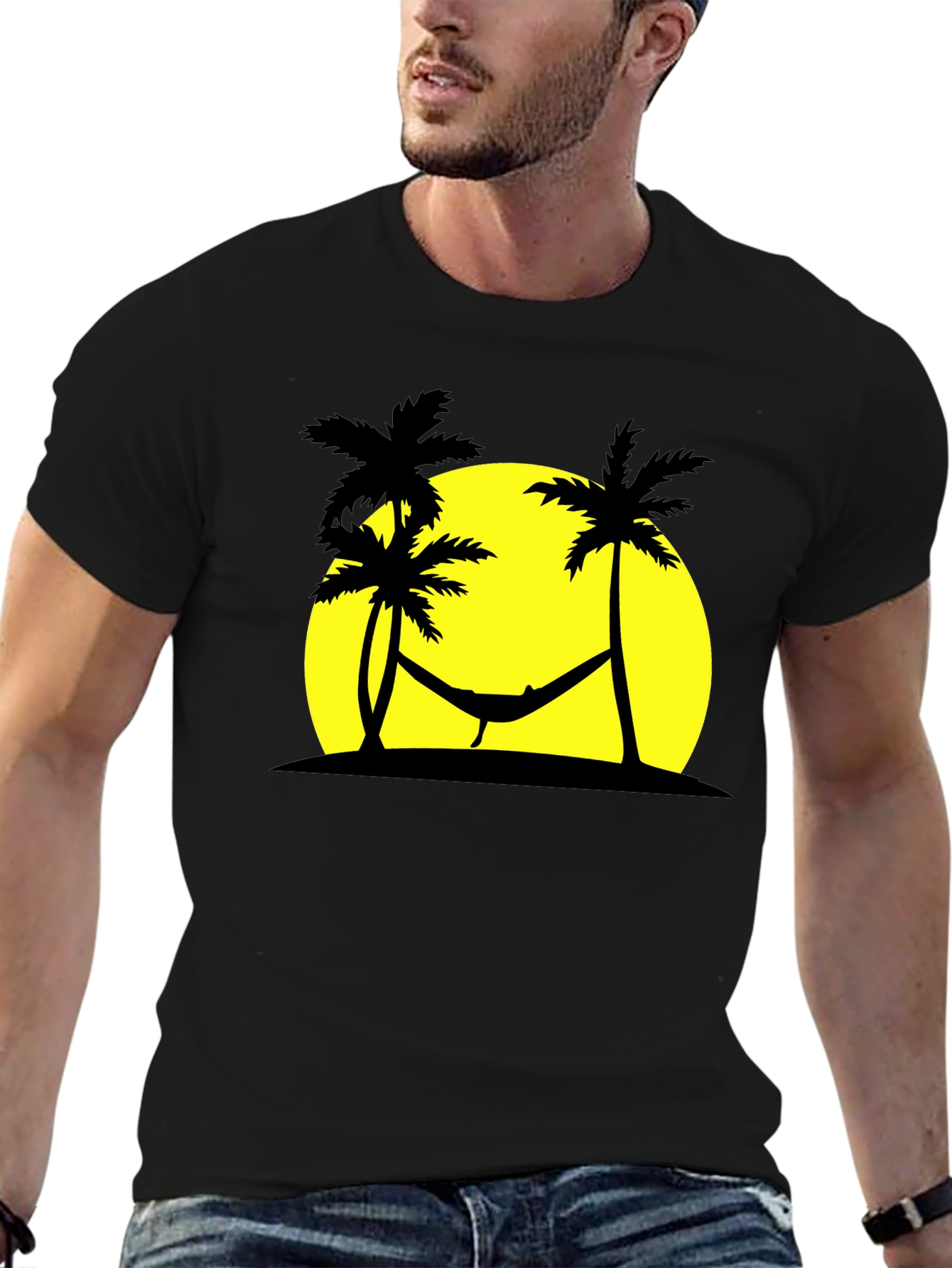 Tropical Hammock Black T-Shirt