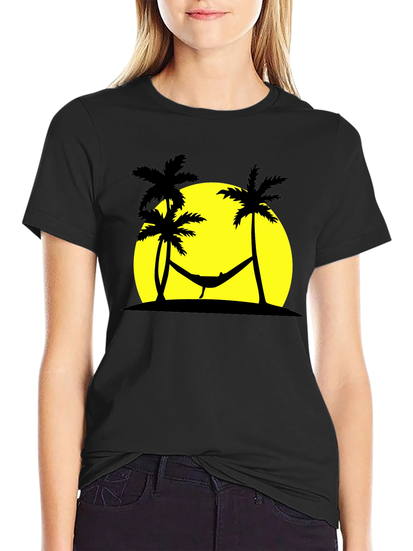 Tropical Hammock Black T-Shirt