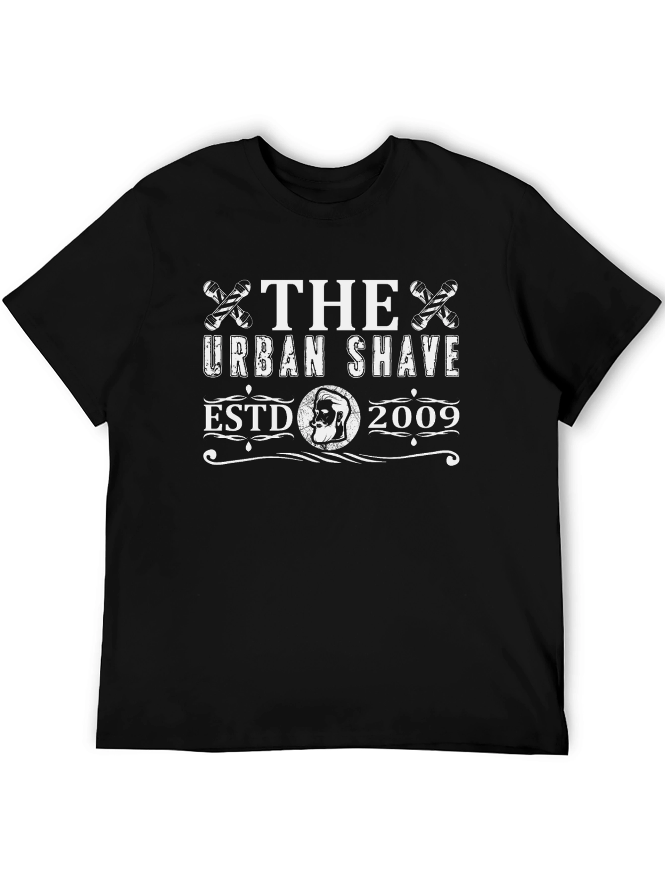 The Urban Shave Black Graphic Tee - ESTD 2009