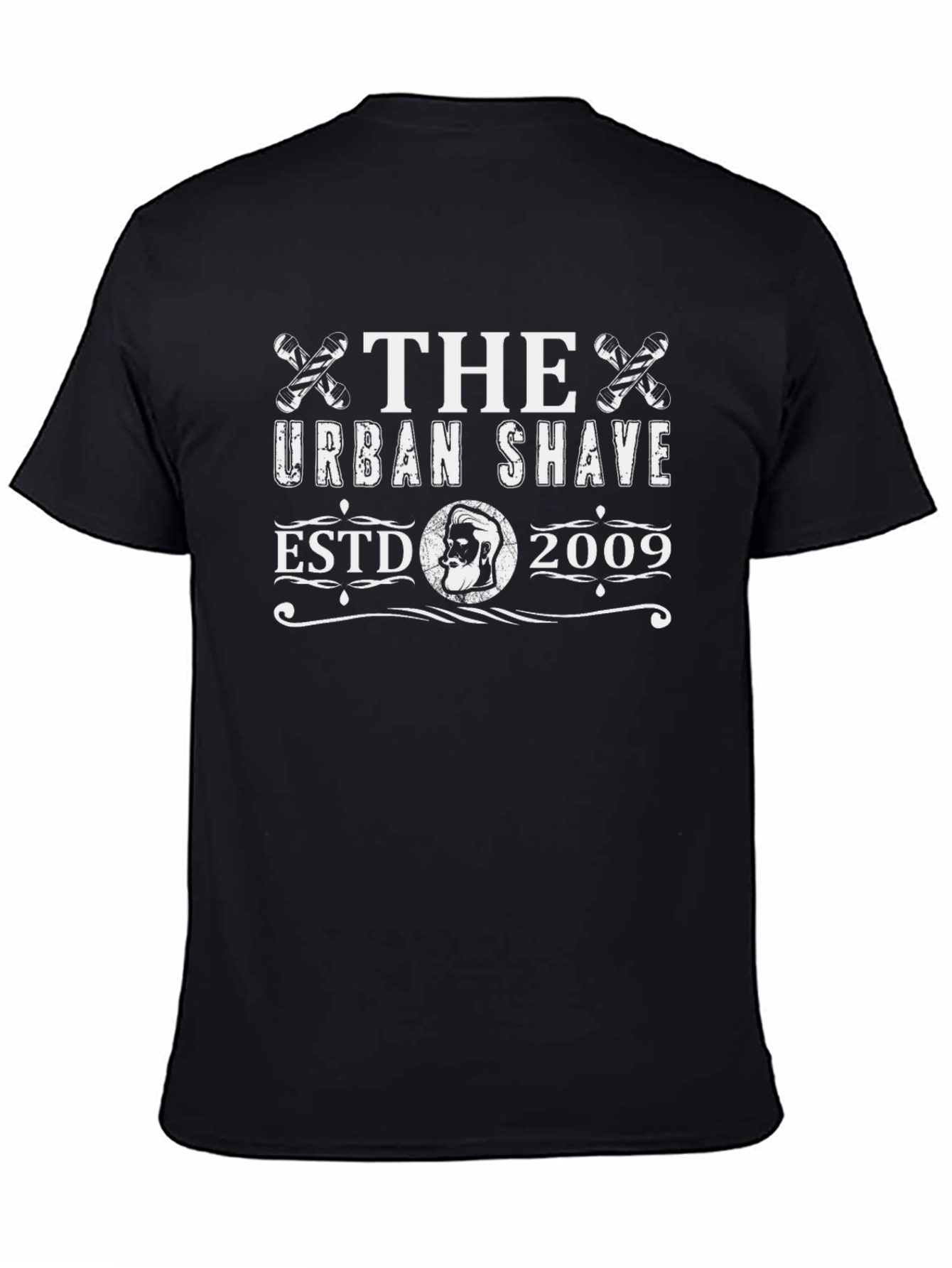 The Urban Shave Black Graphic Tee - ESTD 2009