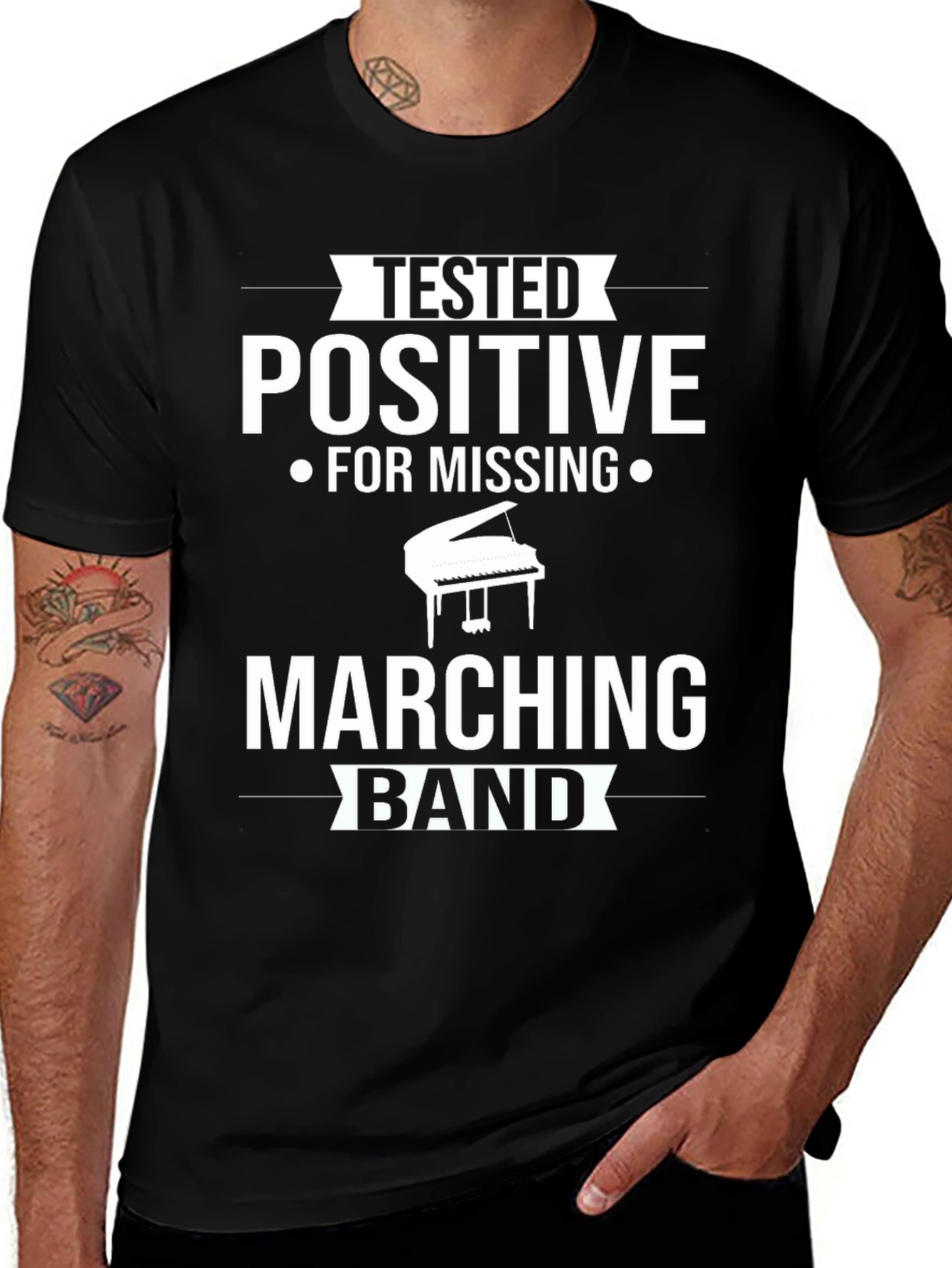 Tested Positive Missing Marching Band T-Shirt