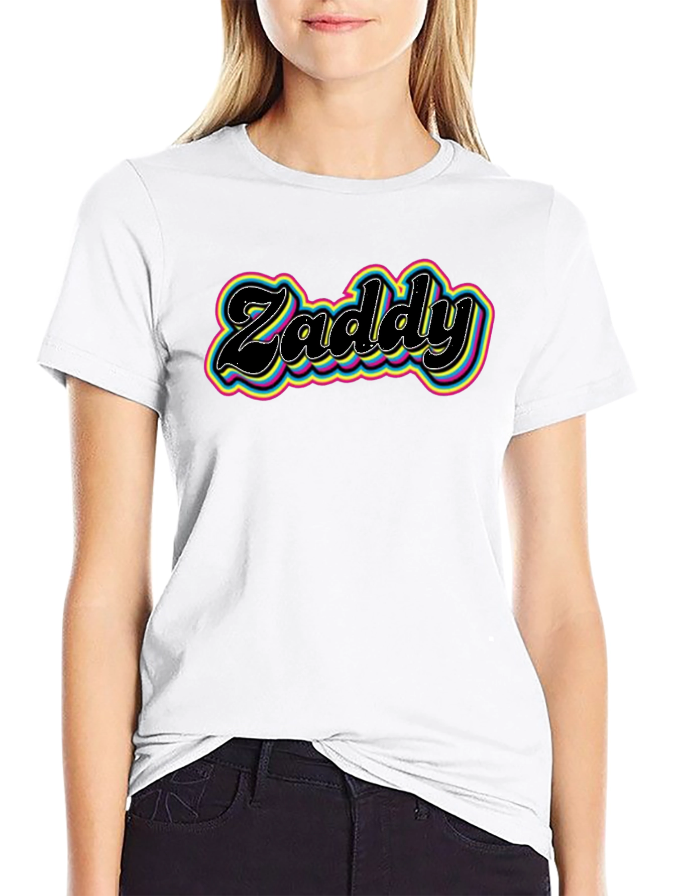 Zaddy Graphic Print Crew Neck T-Shirt