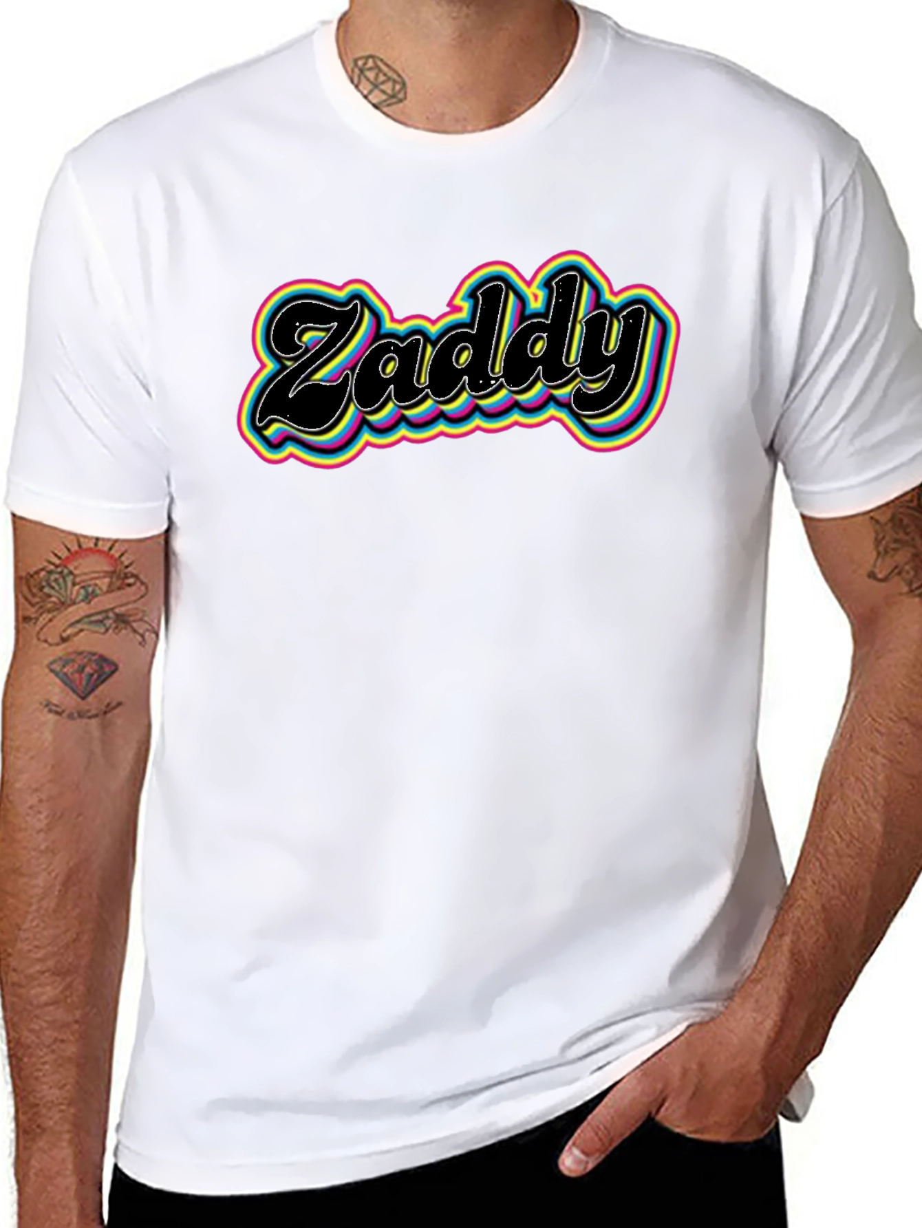 Zaddy Graphic Print Crew Neck T-Shirt