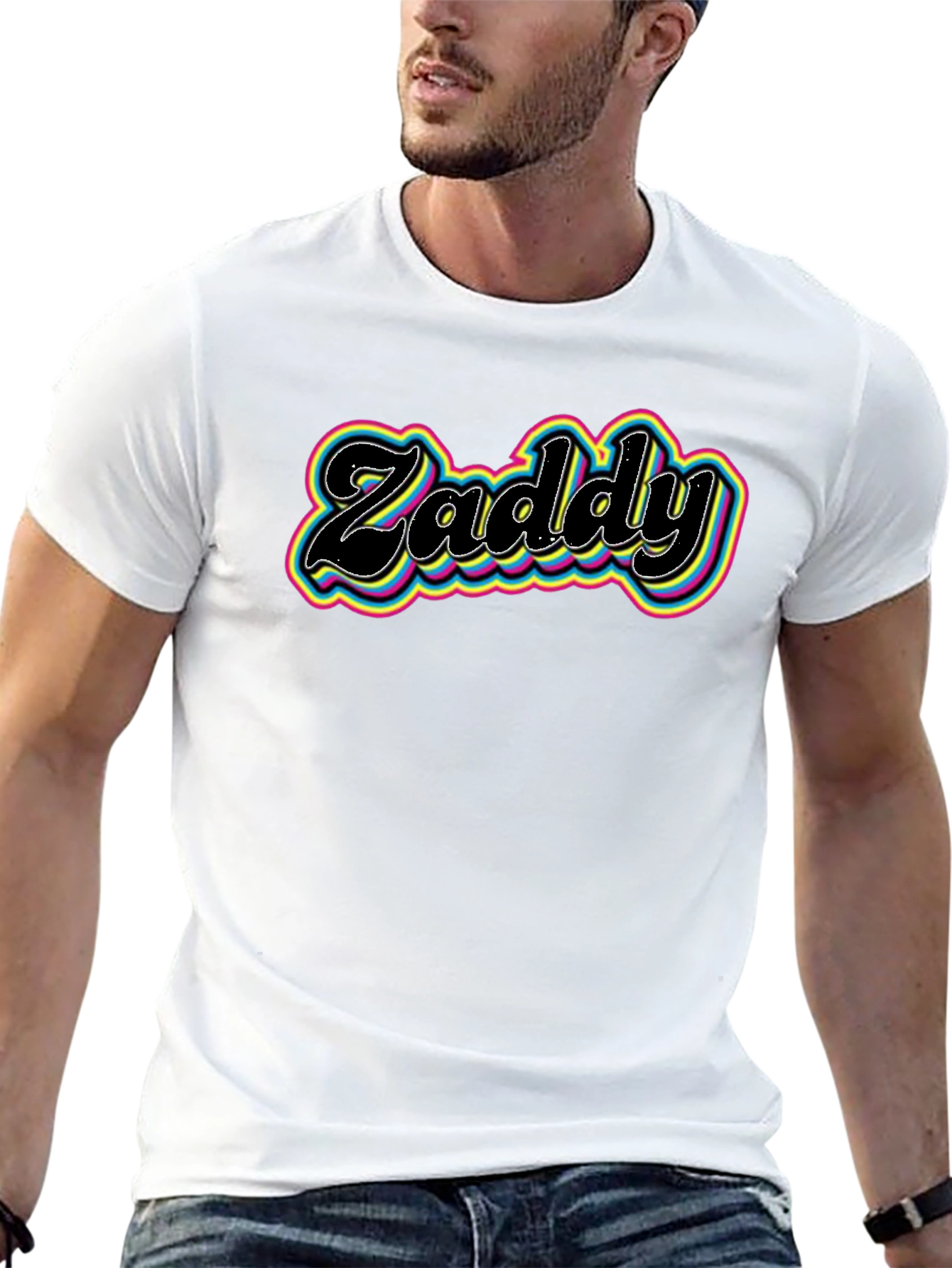 Zaddy Graphic Print Crew Neck T-Shirt