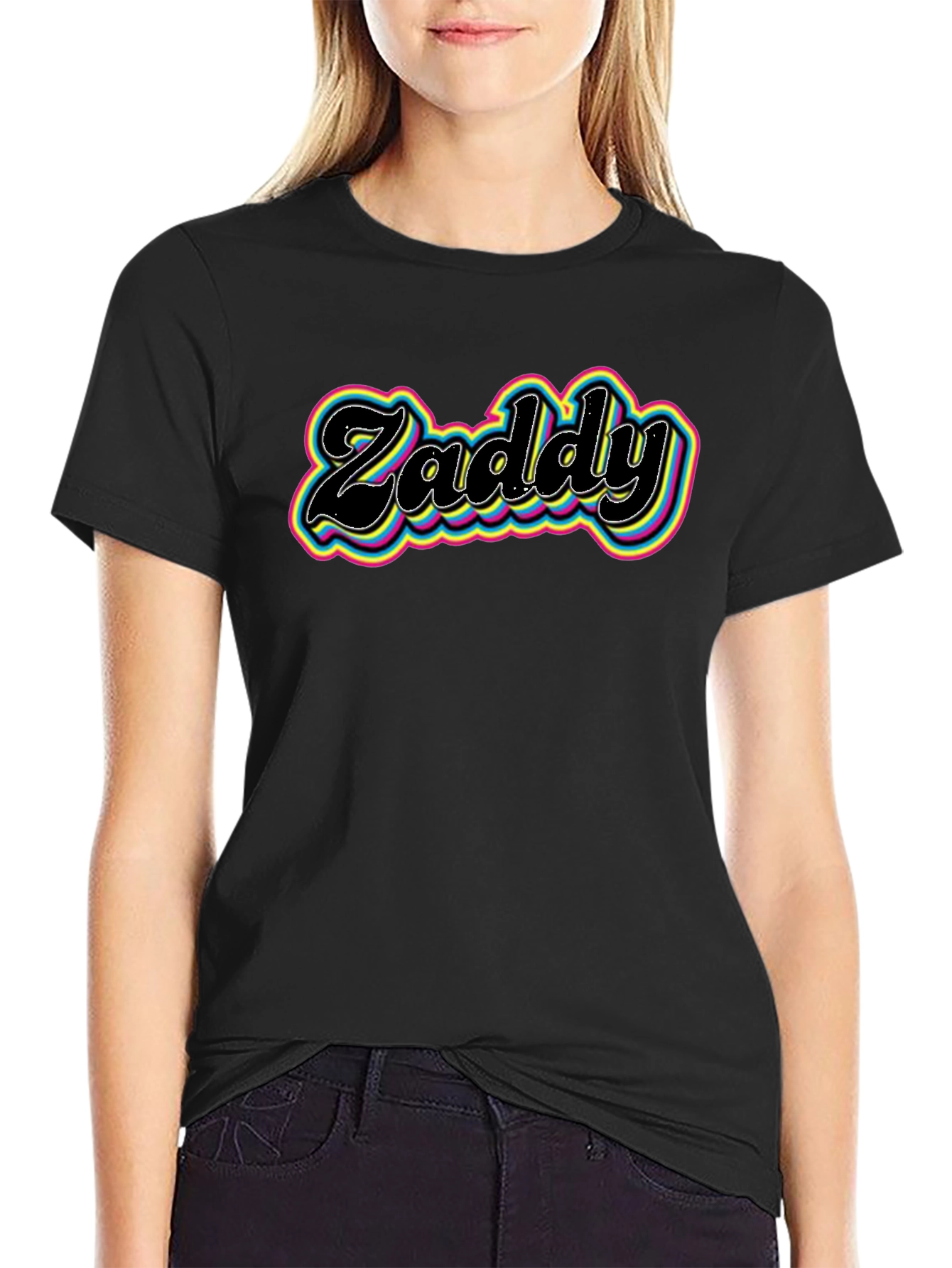 Zaddy Graphic Print Crew Neck T-Shirt
