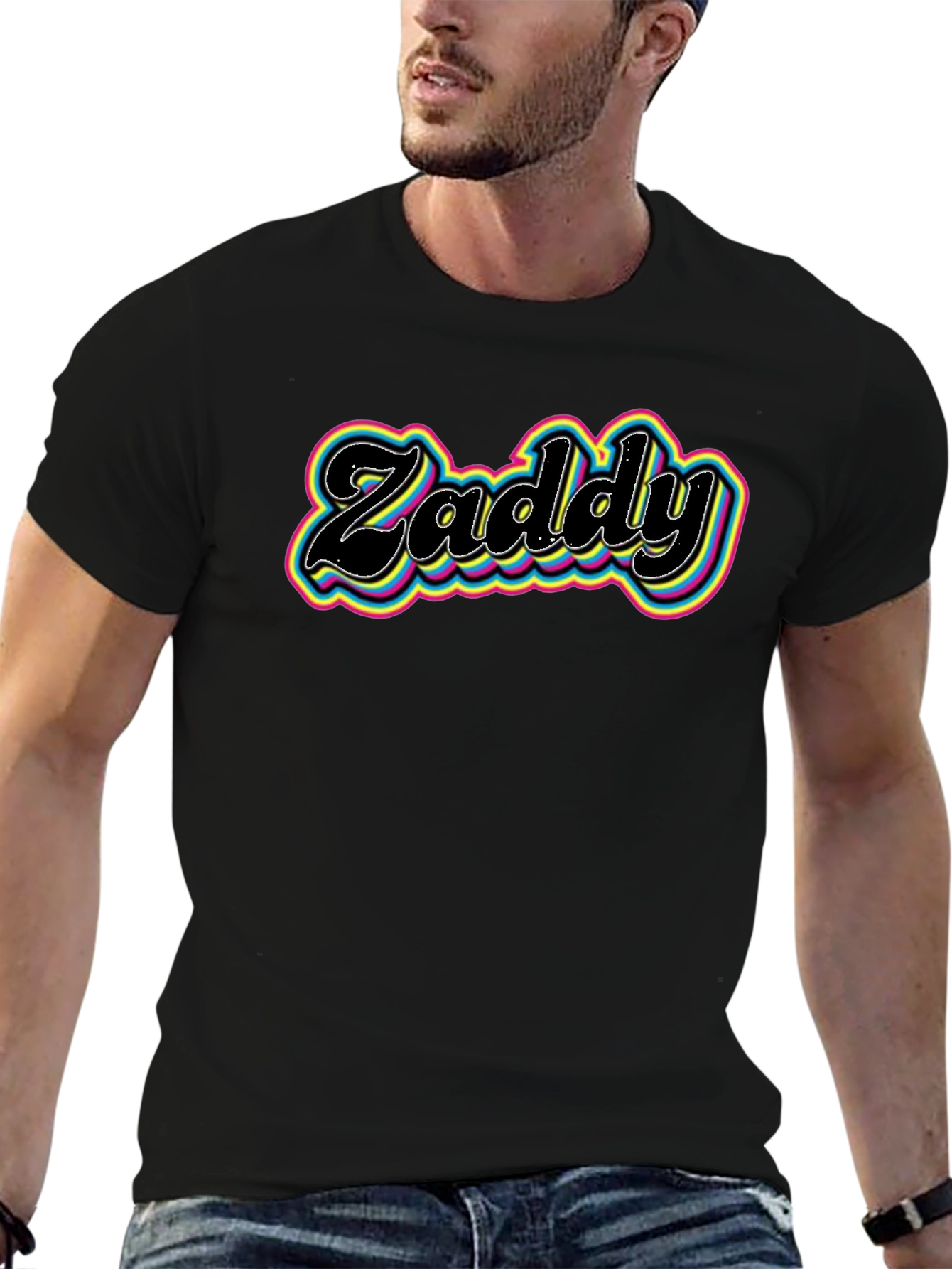 Zaddy Graphic Print Crew Neck T-Shirt