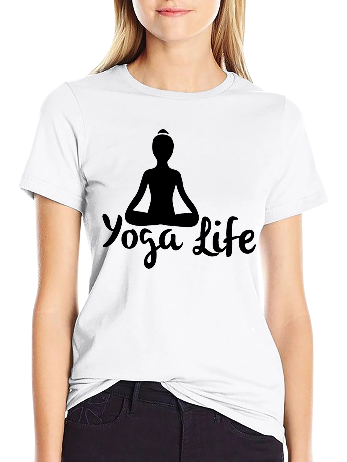 Yoga Life Graphic Tee - Mens Black T-Shirt