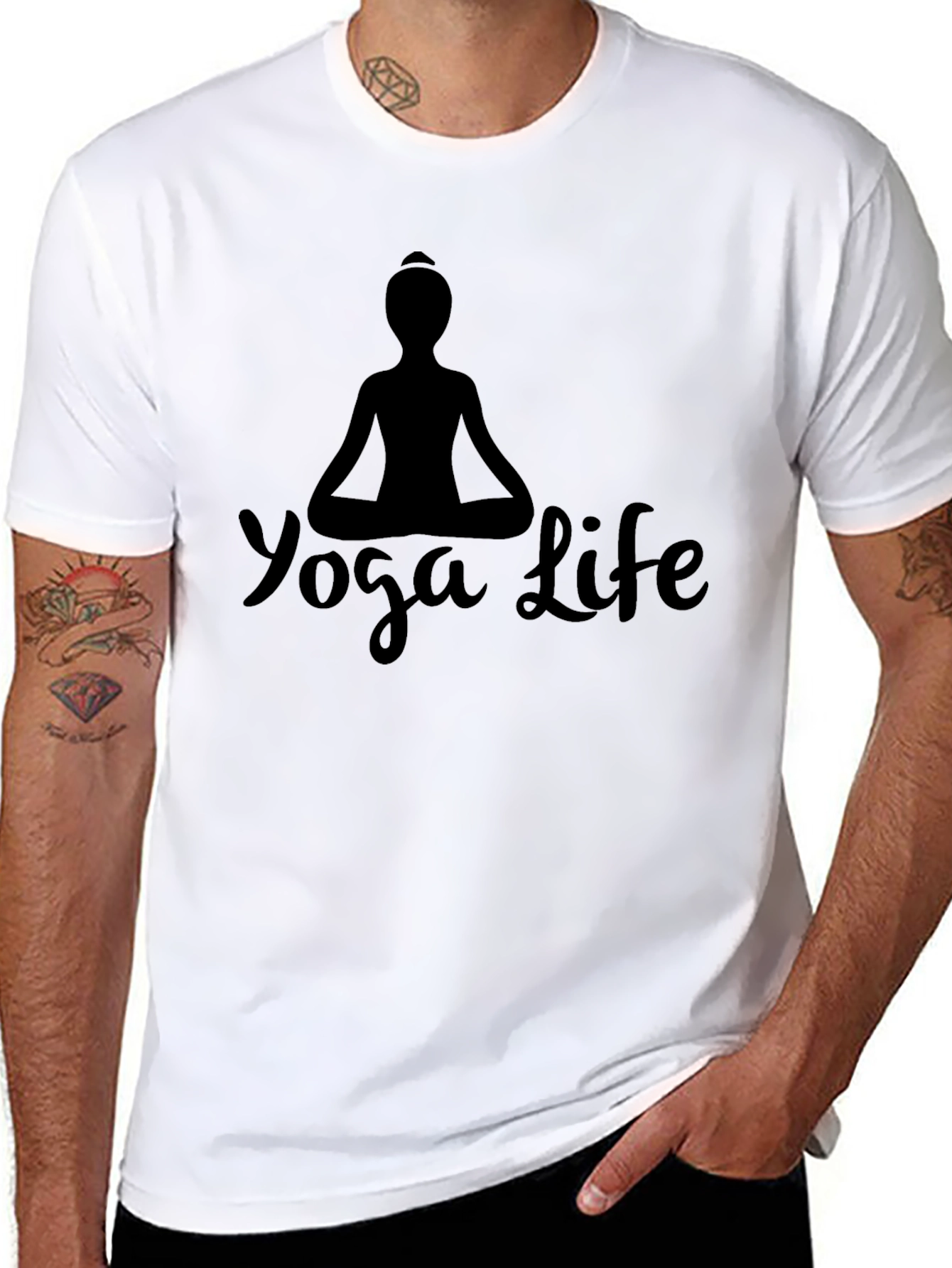 Yoga Life Graphic Tee - Mens Black T-Shirt