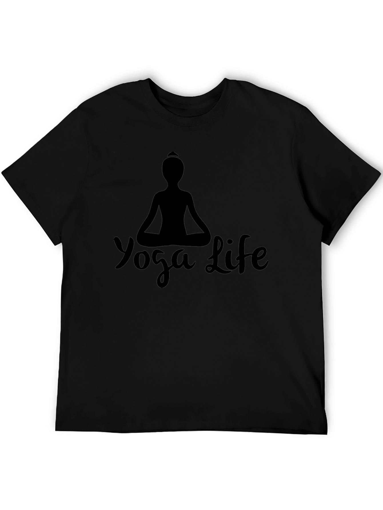 Yoga Life Graphic Tee - Mens Black T-Shirt