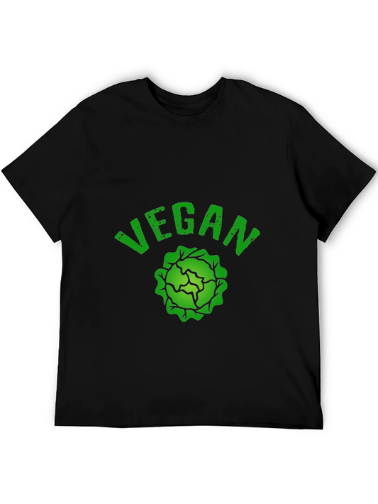 Vegan Cabbage Graphic T-Shirt - Black