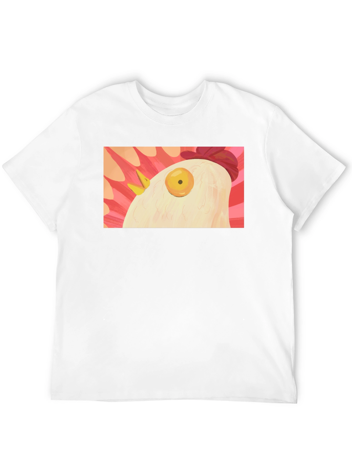 Surreal Chicken Graphic Tee - Black Crew Neck