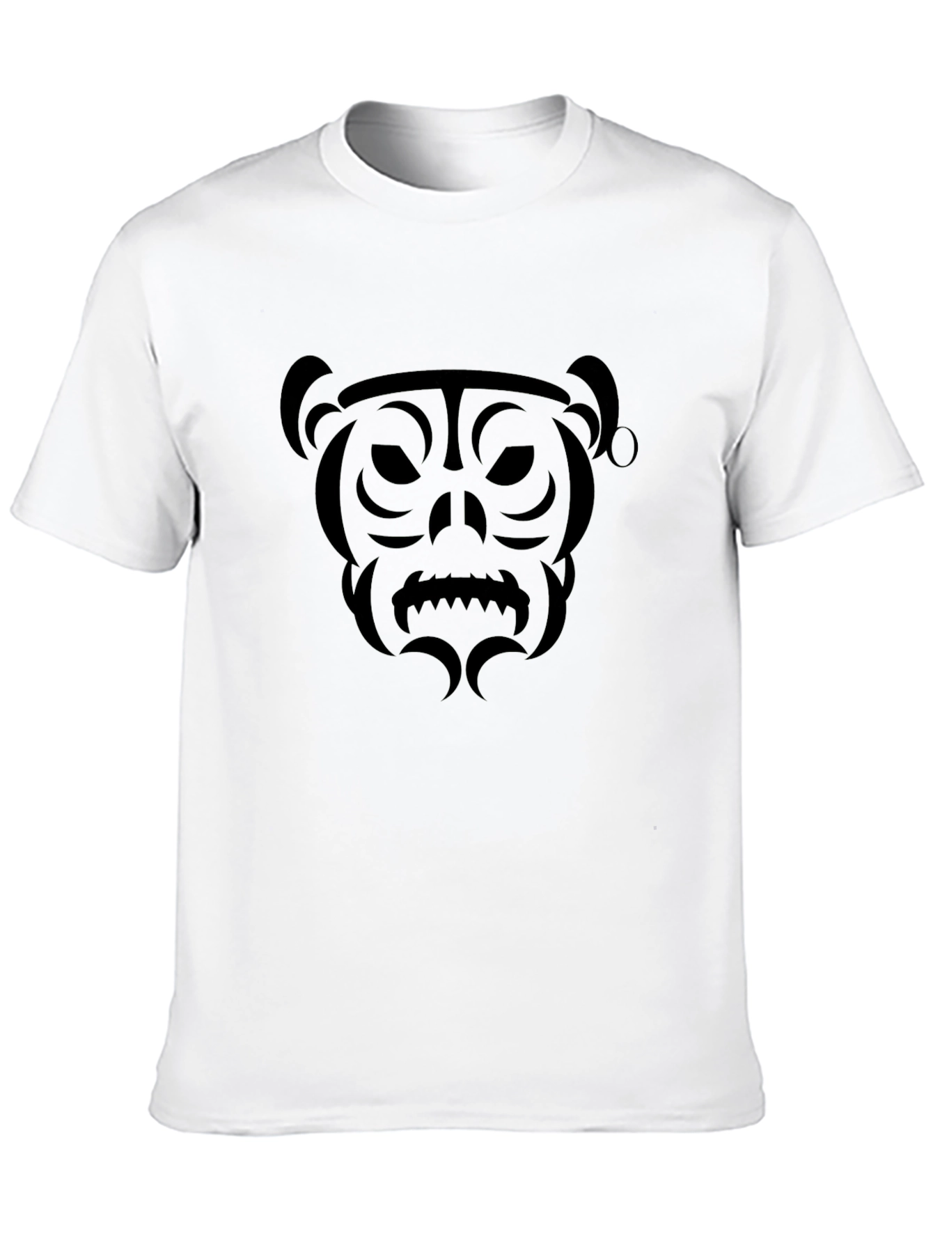 Tribal Bear Graphic Black T-Shirt