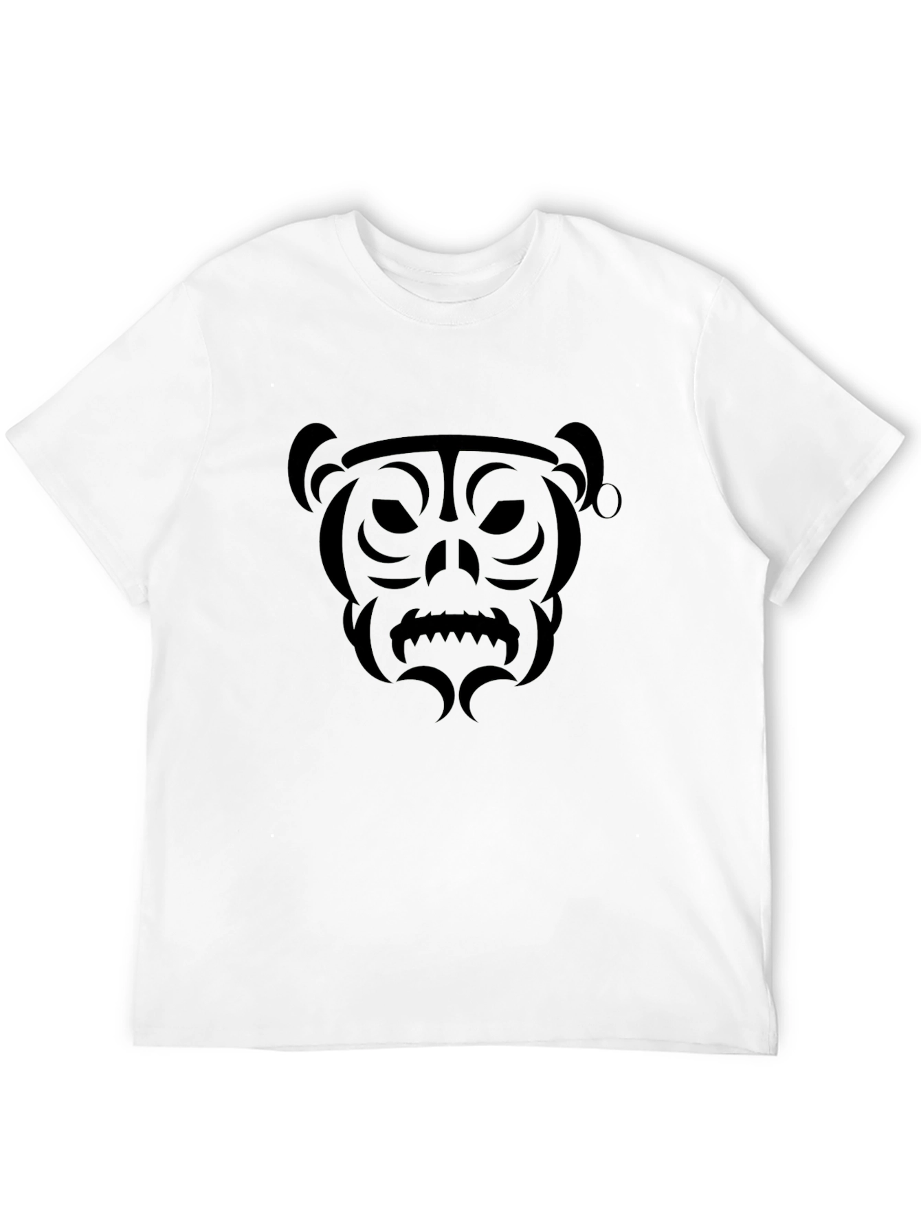 Tribal Bear Graphic Black T-Shirt