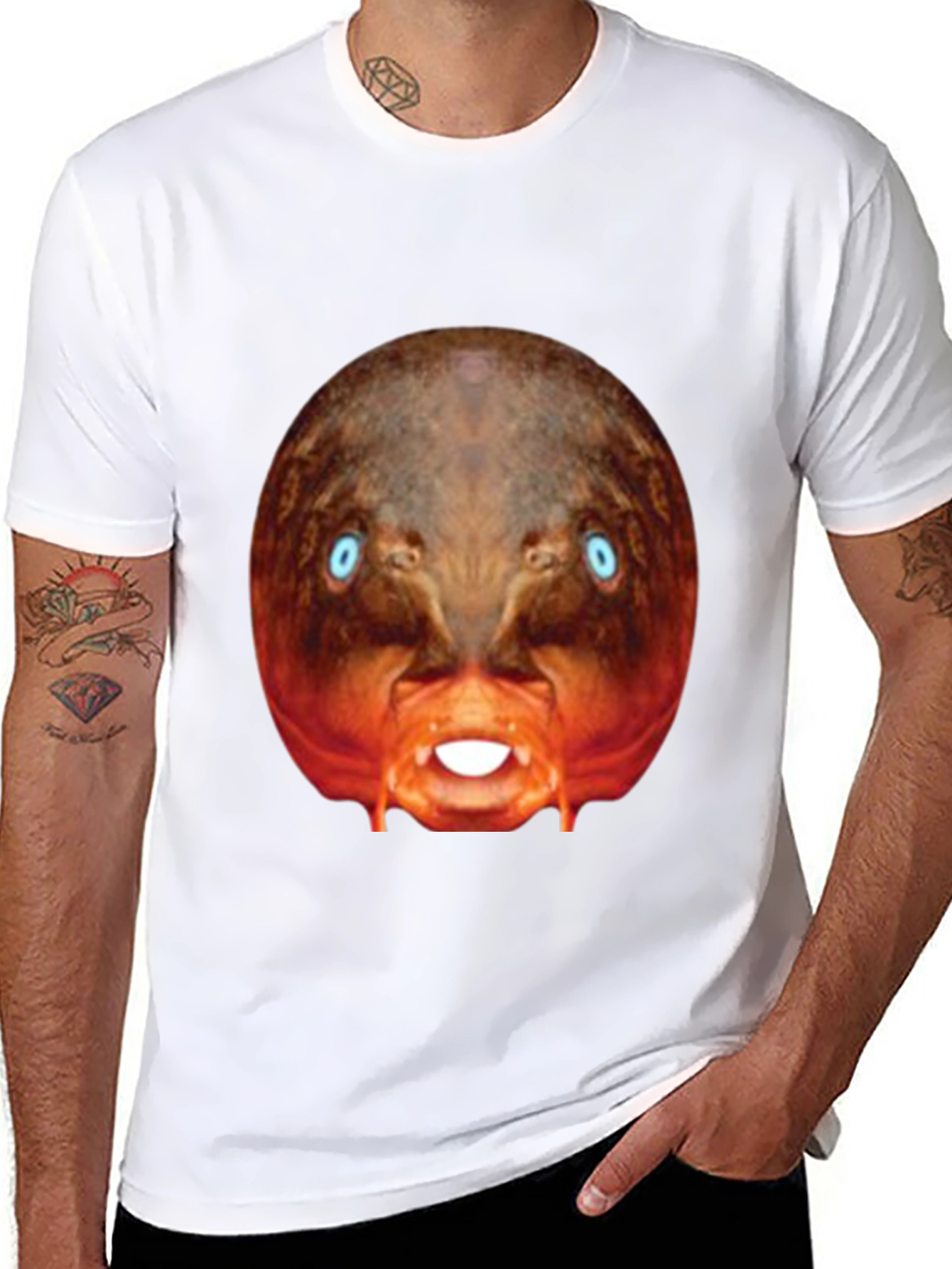 Surreal Creature Graphic Black T-Shirt