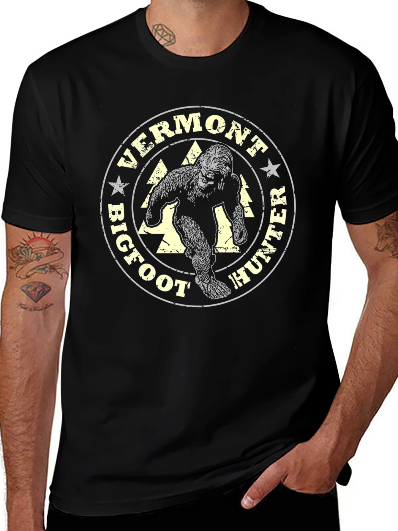 Vermont Bigfoot Hunter Graphic Tee
