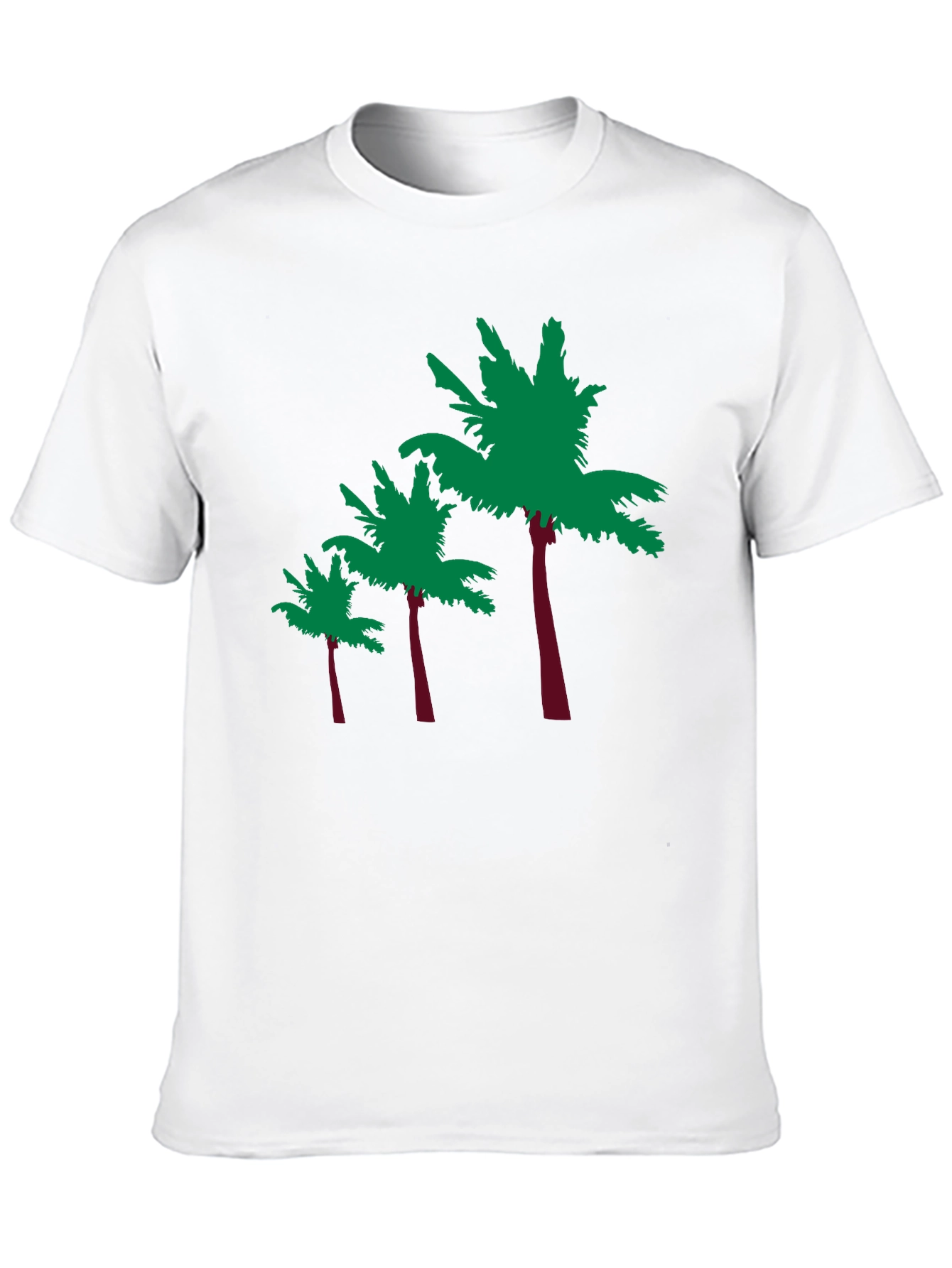 Tropical Palm Tree Graphic Tee - Black