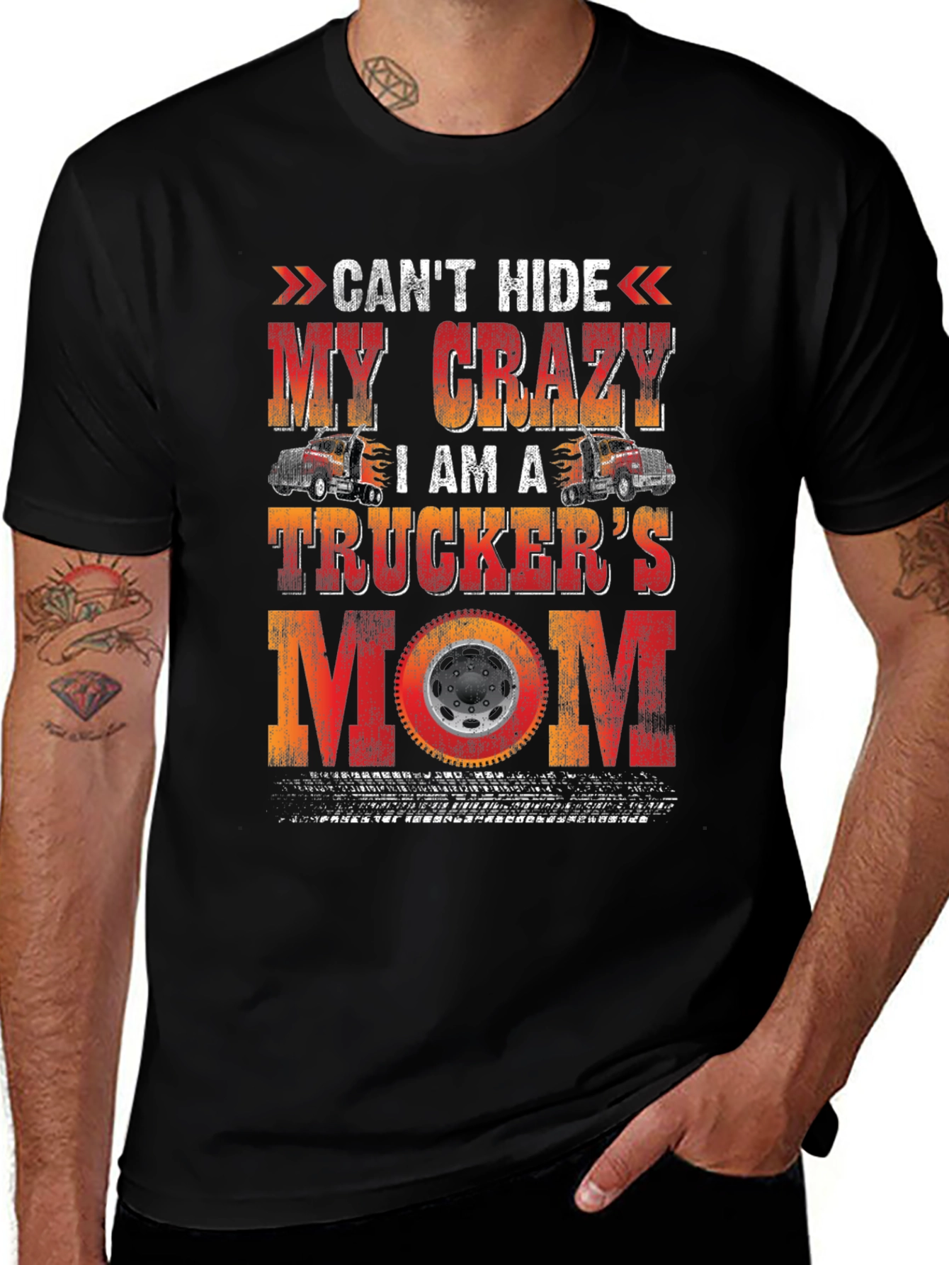 Truckers Mom Graphic T-Shirt - Crazy Mom