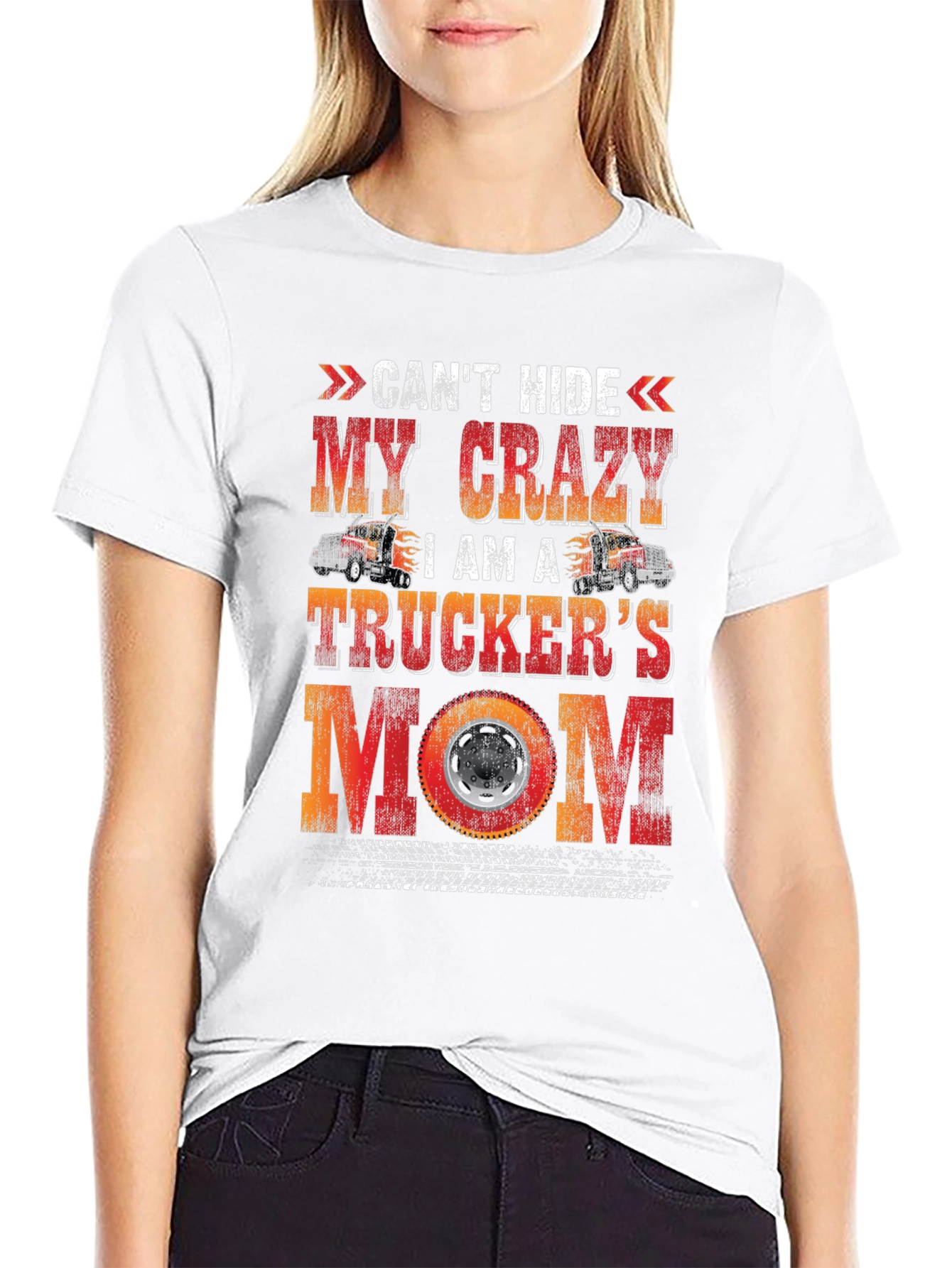 Truckers Mom Graphic T-Shirt - Crazy Mom