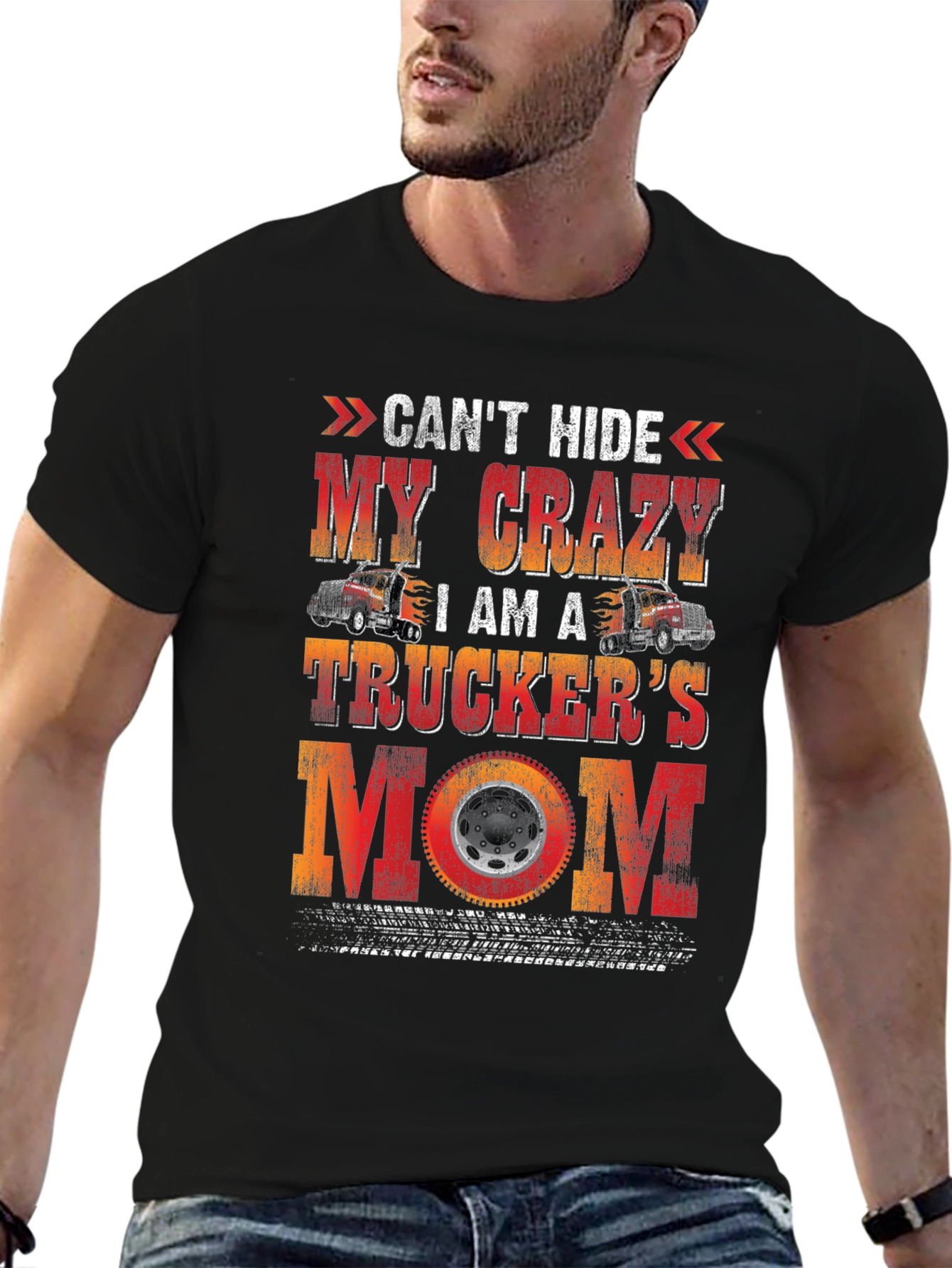 Truckers Mom Graphic T-Shirt - Crazy Mom