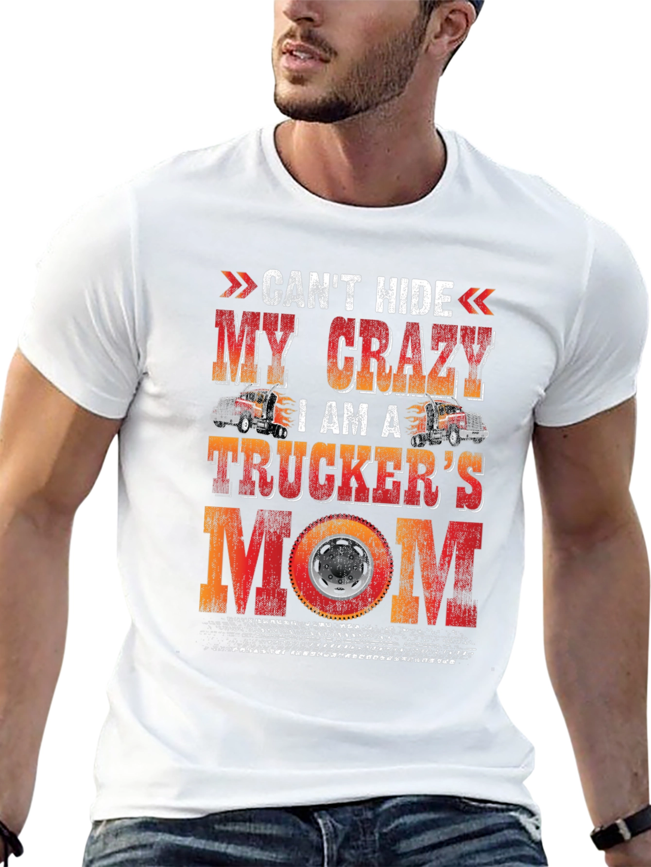 Truckers Mom Graphic T-Shirt - Crazy Mom