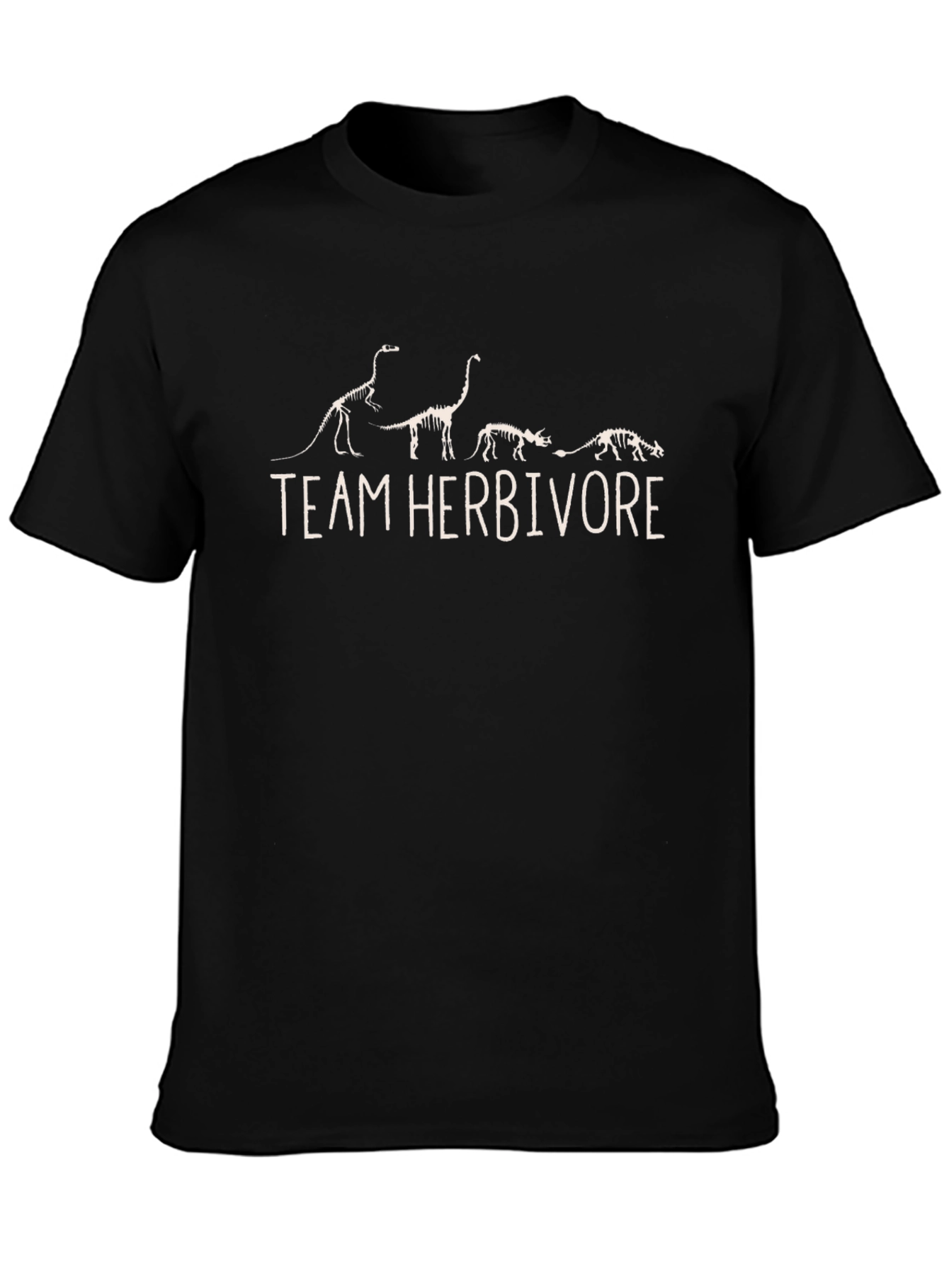 Team Herbivore Dinosaur Skeleton Graphic T-Shirt
