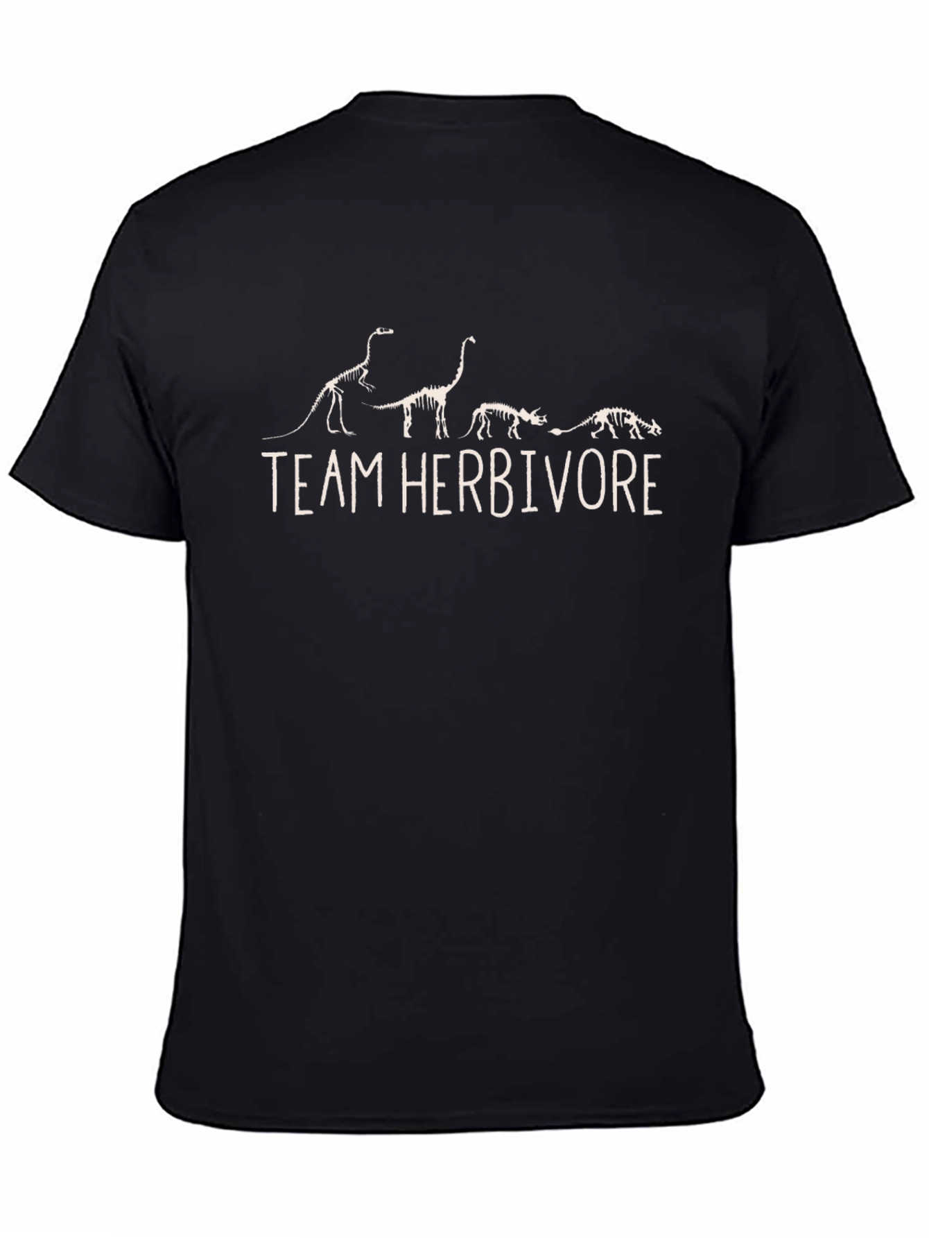 Team Herbivore Dinosaur Skeleton Graphic T-Shirt