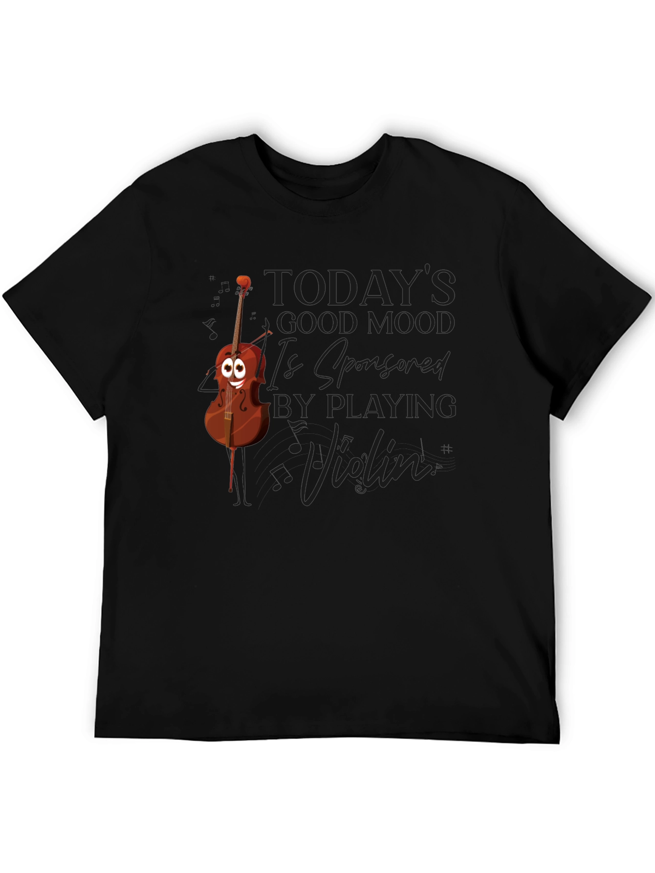 Violin Mood Mens Graphic T-Shirt