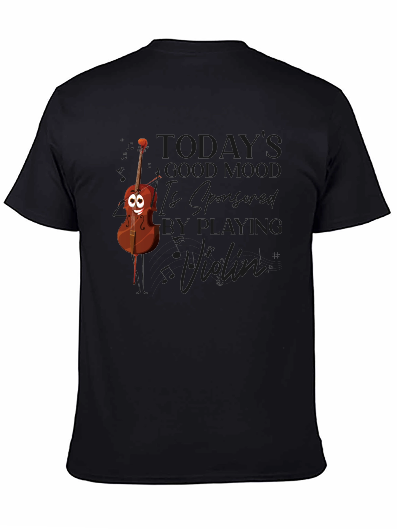 Violin Mood Mens Graphic T-Shirt