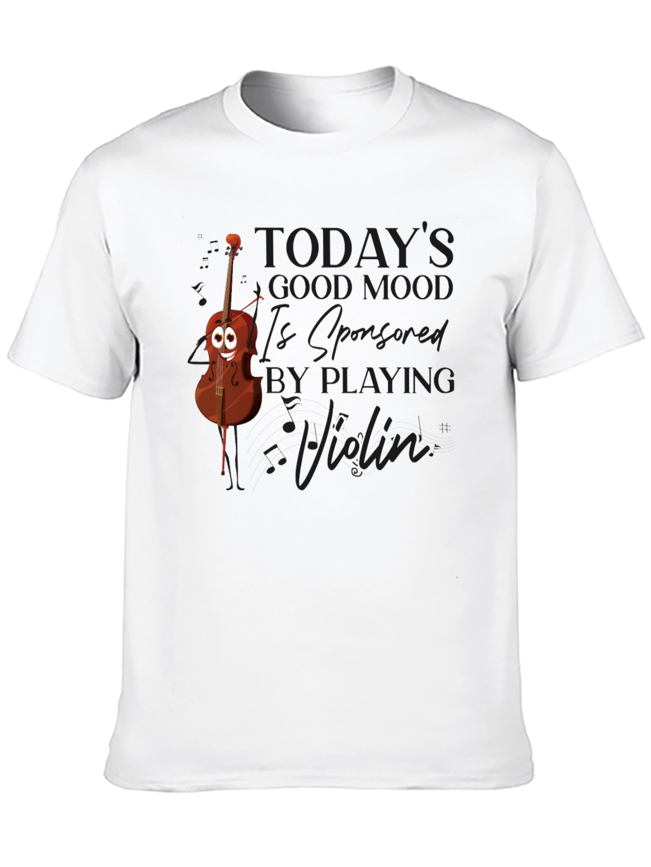 Violin Mood Mens Graphic T-Shirt