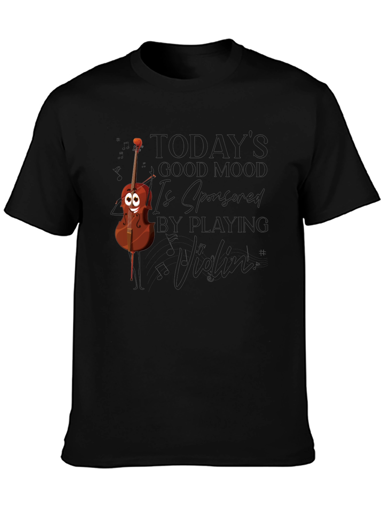 Violin Mood Mens Graphic T-Shirt