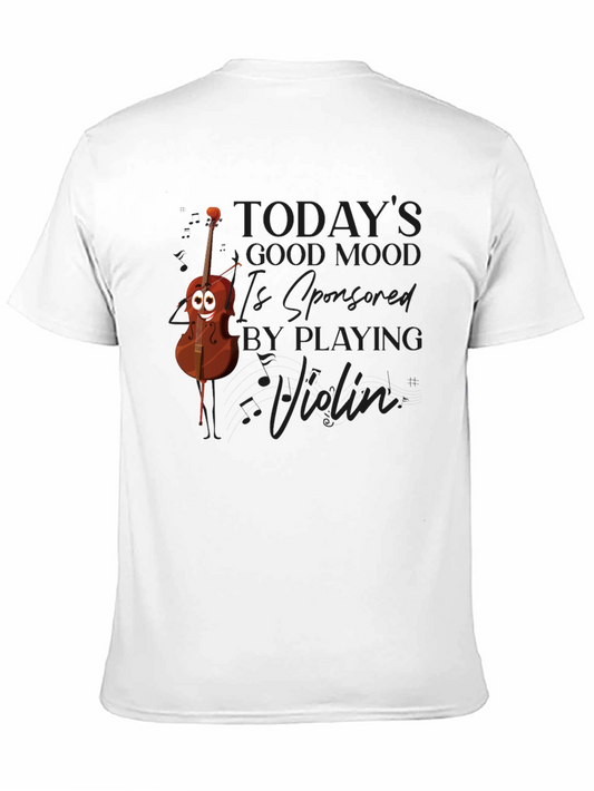 Violin Mood Mens Graphic T-Shirt