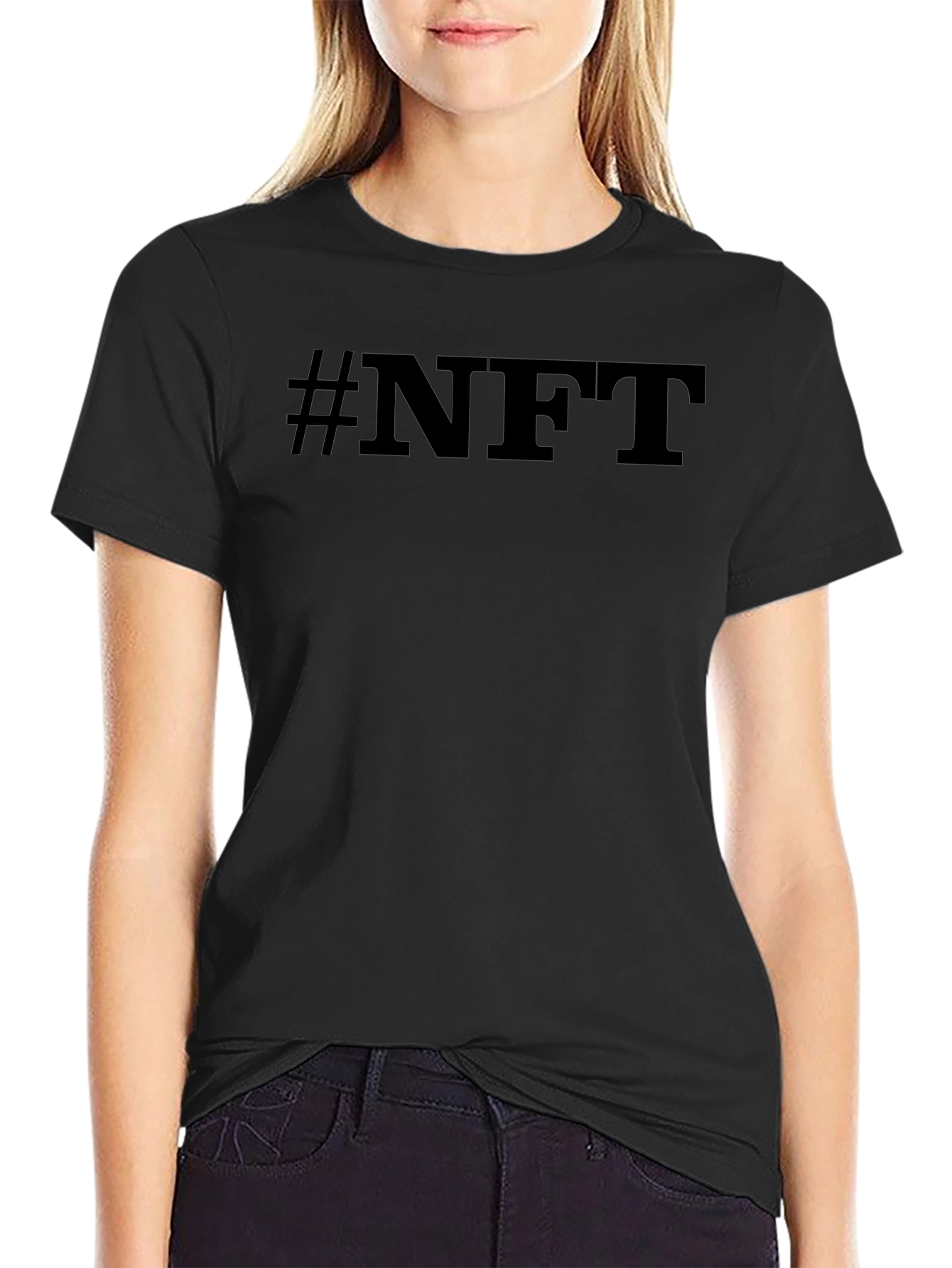 #NFT Black Graphic Tee - Crypto Inspired Fashion