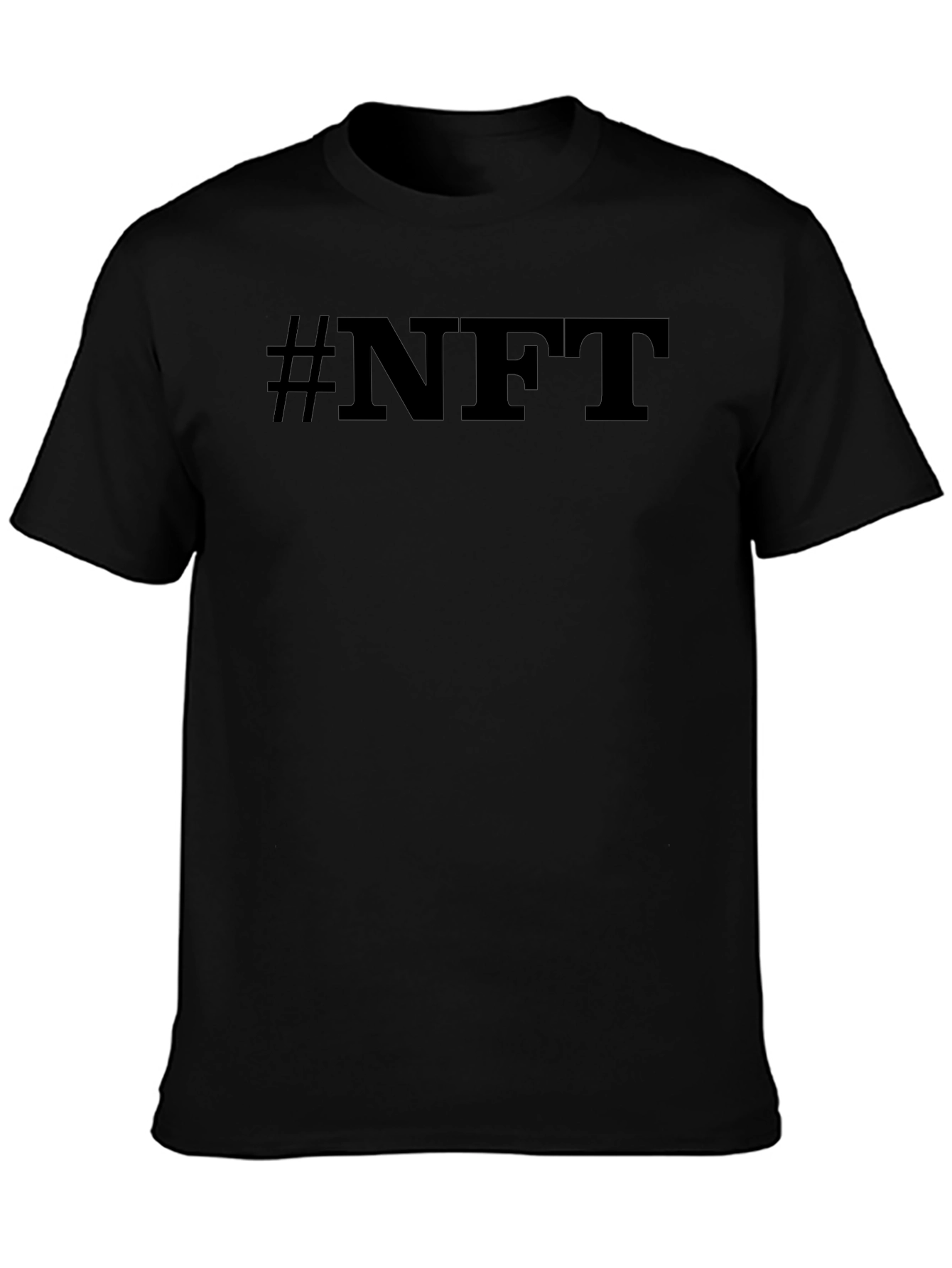 #NFT Black Graphic Tee - Crypto Inspired Fashion