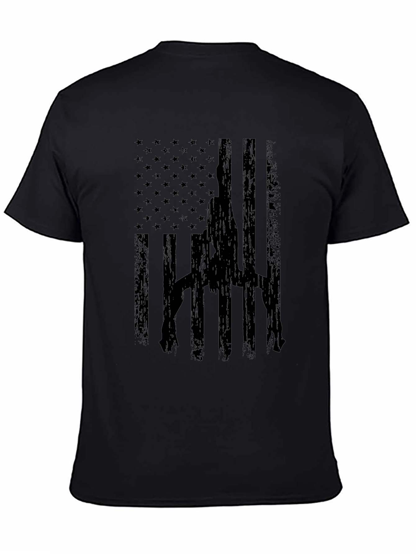 USA Flag Pole Dance T-Shirt - Black