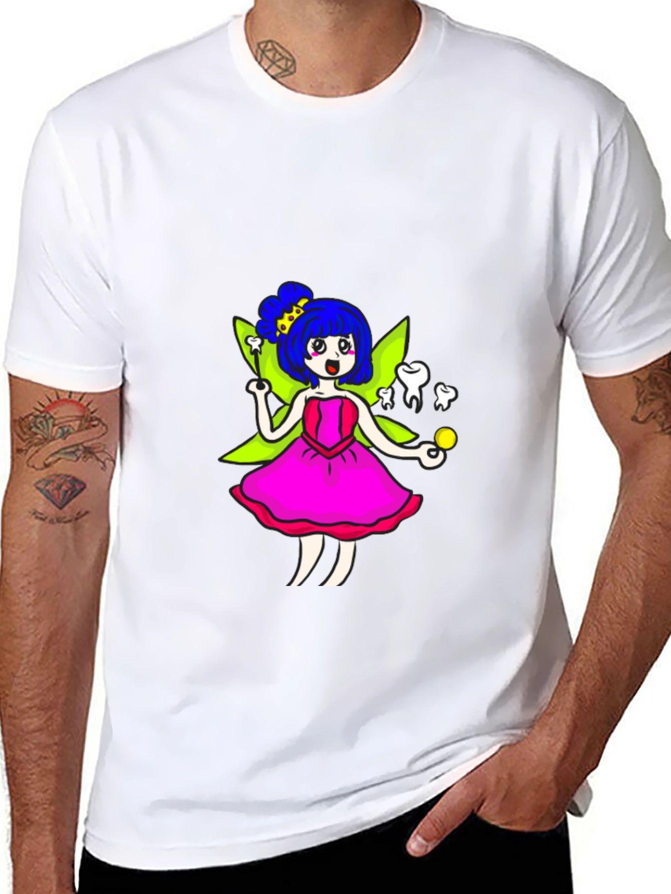 Tooth Fairy T-Shirt - Whimsical Cartoon Graphic Tee