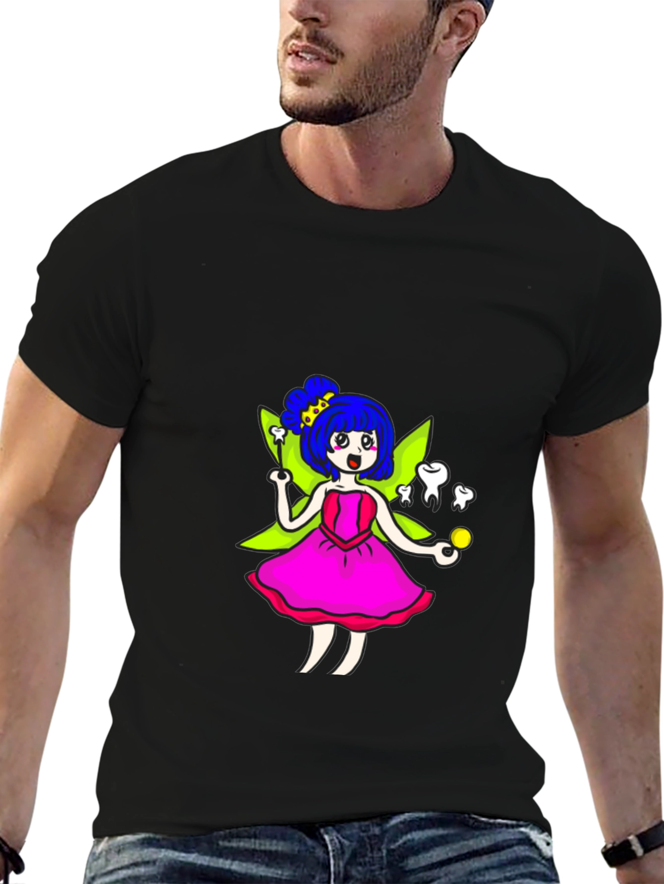 Tooth Fairy T-Shirt - Whimsical Cartoon Graphic Tee
