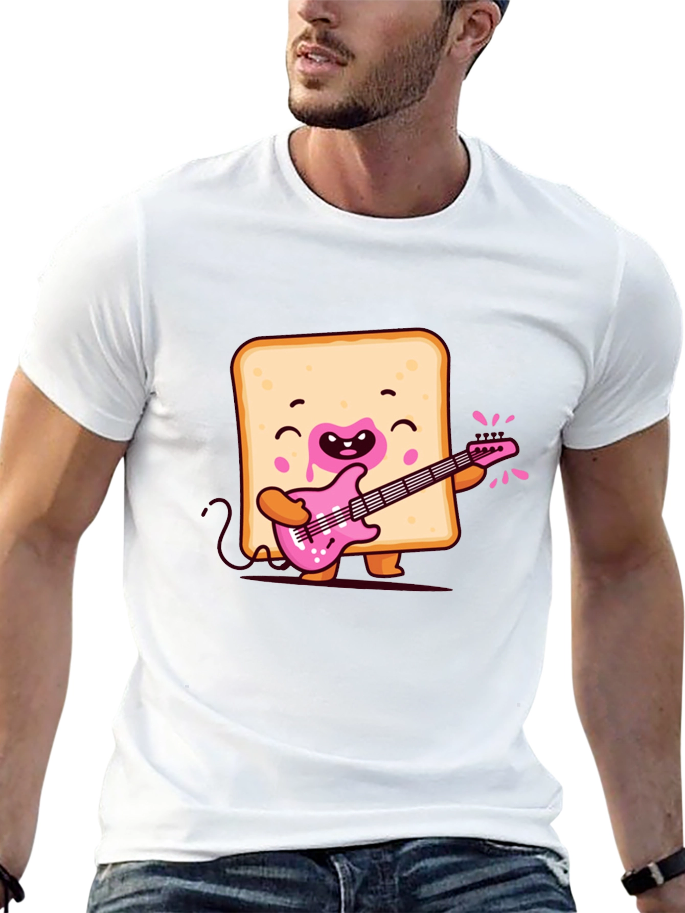 Toast Playing Guitar T-Shirt