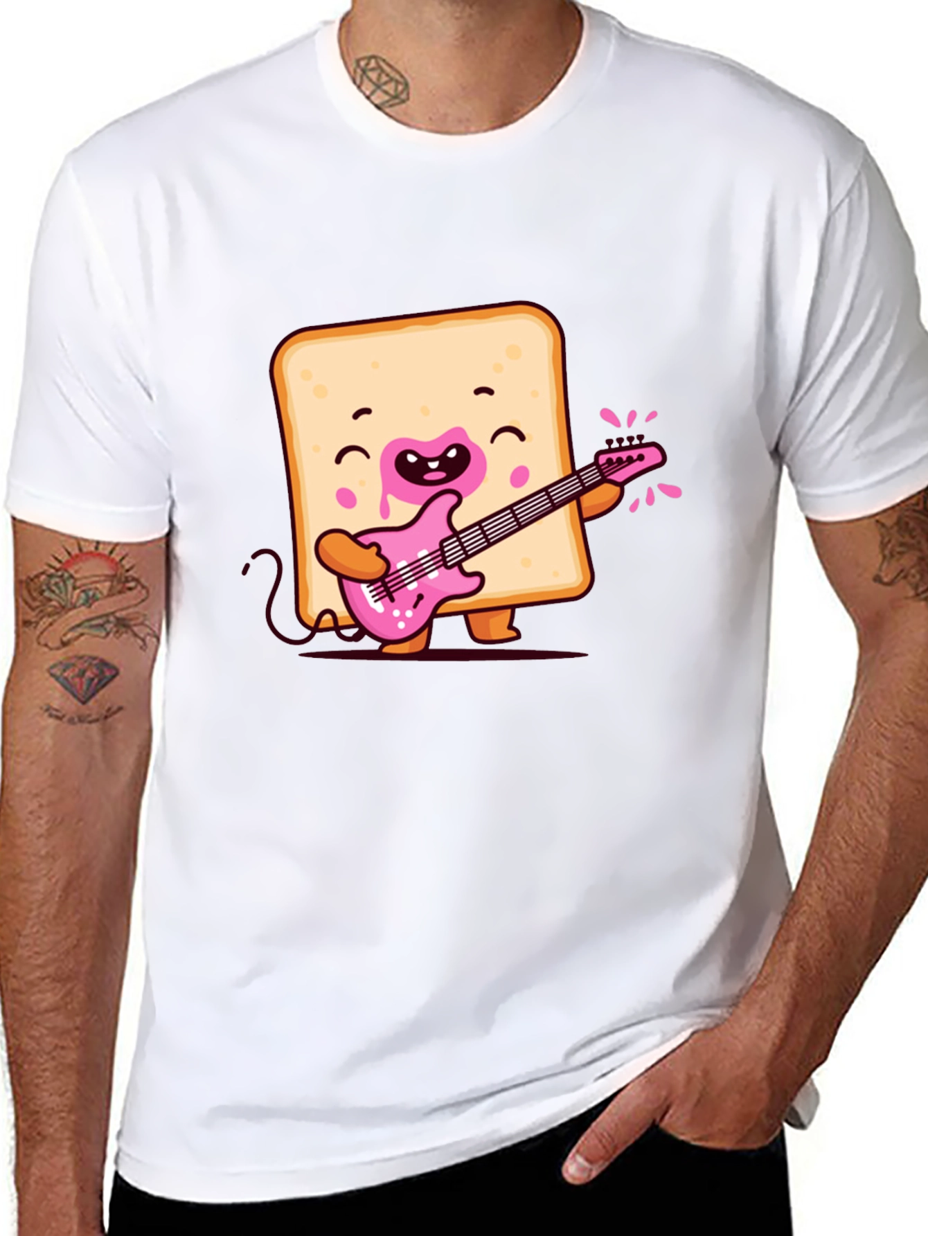 Toast Playing Guitar T-Shirt