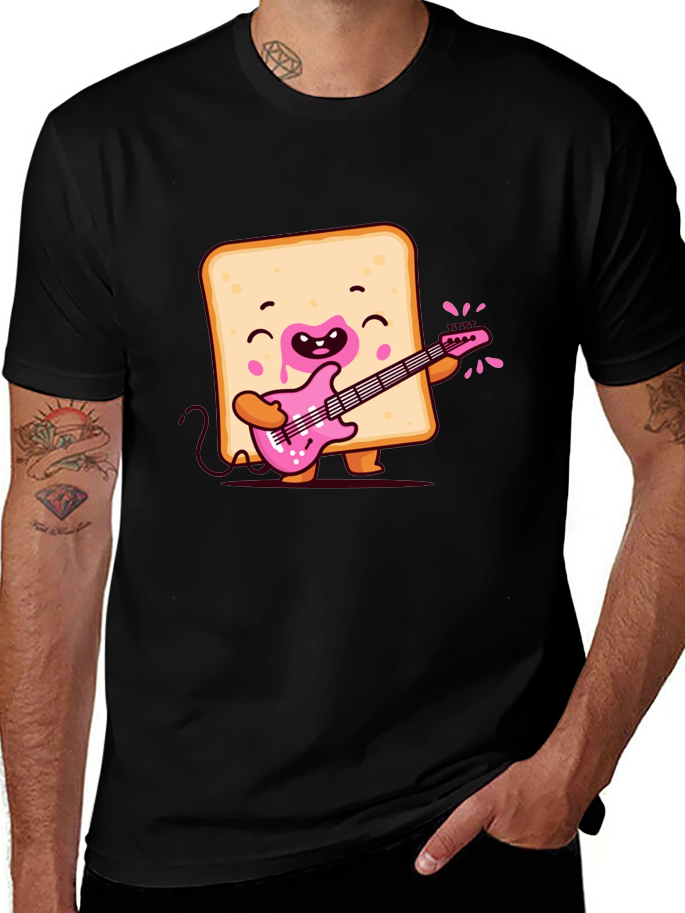 Toast Playing Guitar T-Shirt