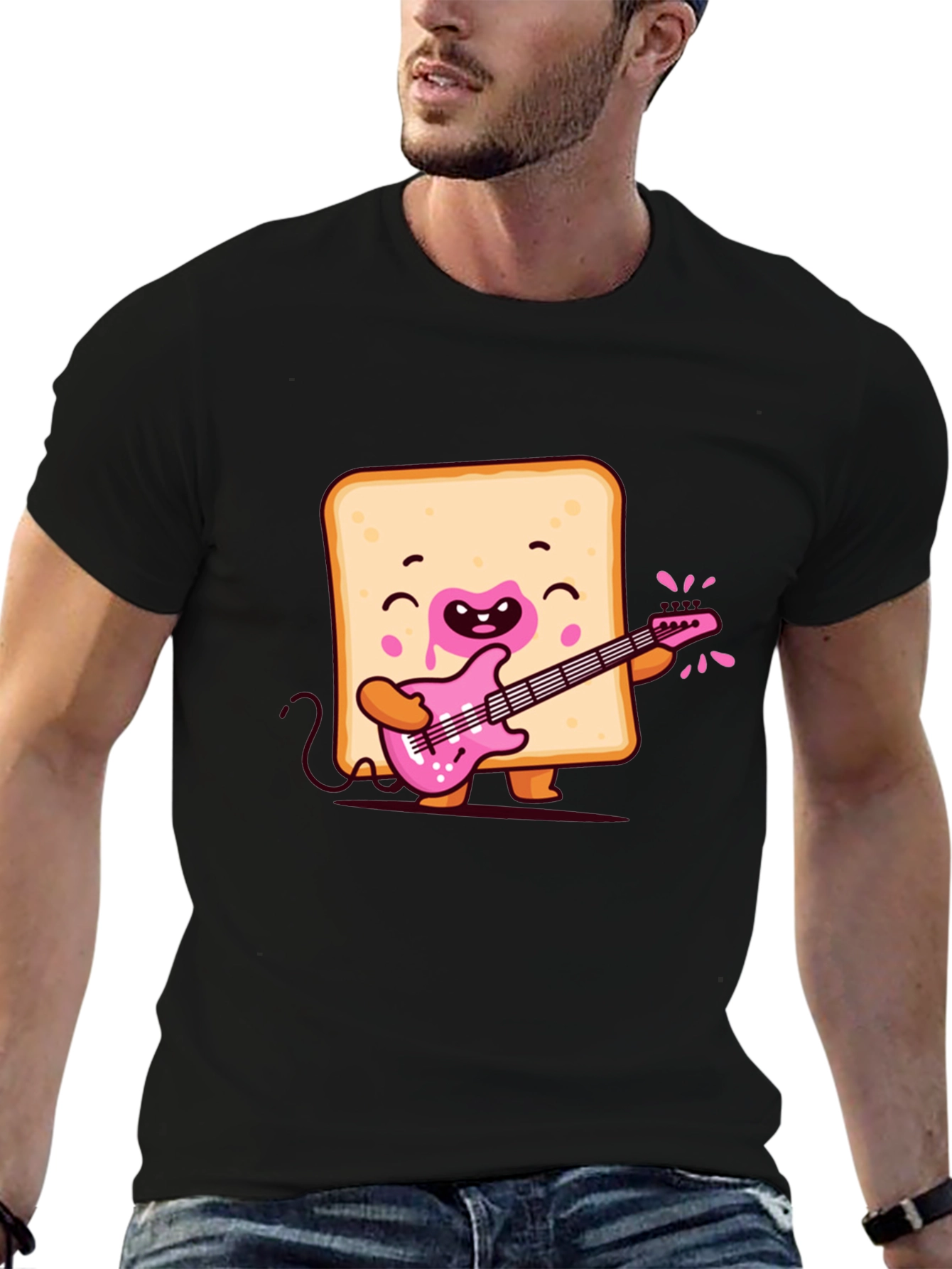 Toast Playing Guitar T-Shirt