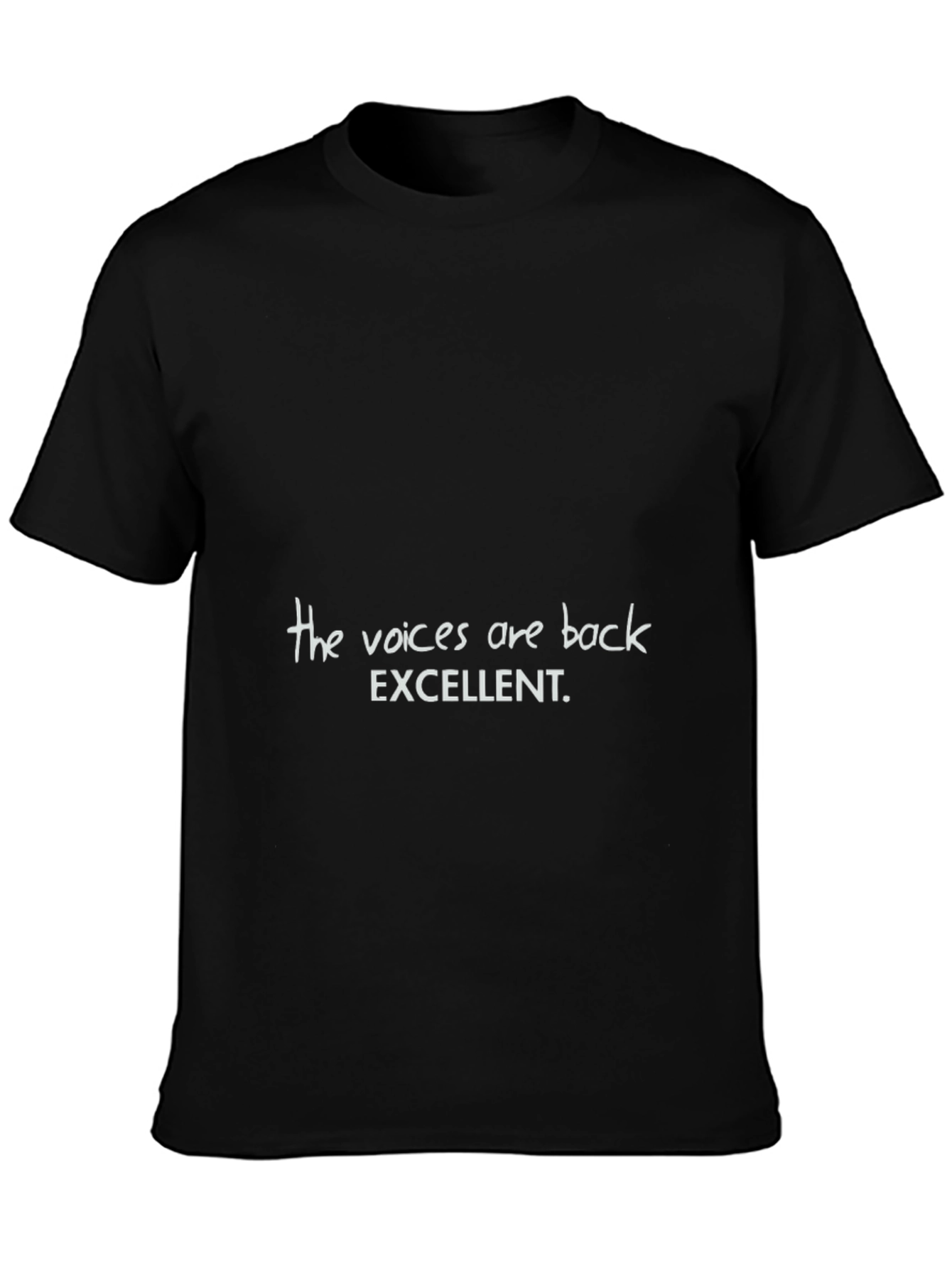 The Voices Are Back T-Shirt Funny Slogan Tee