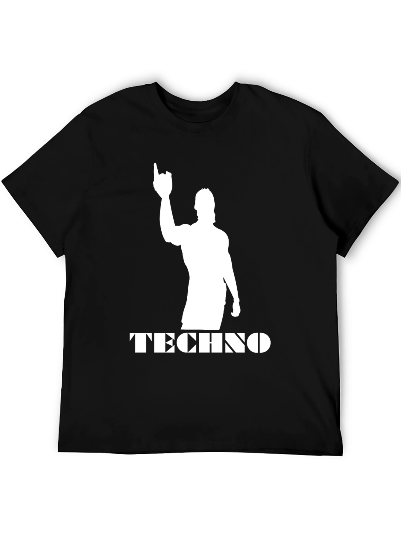 Techno Silhouette Black T-Shirt - Music Fan Apparel